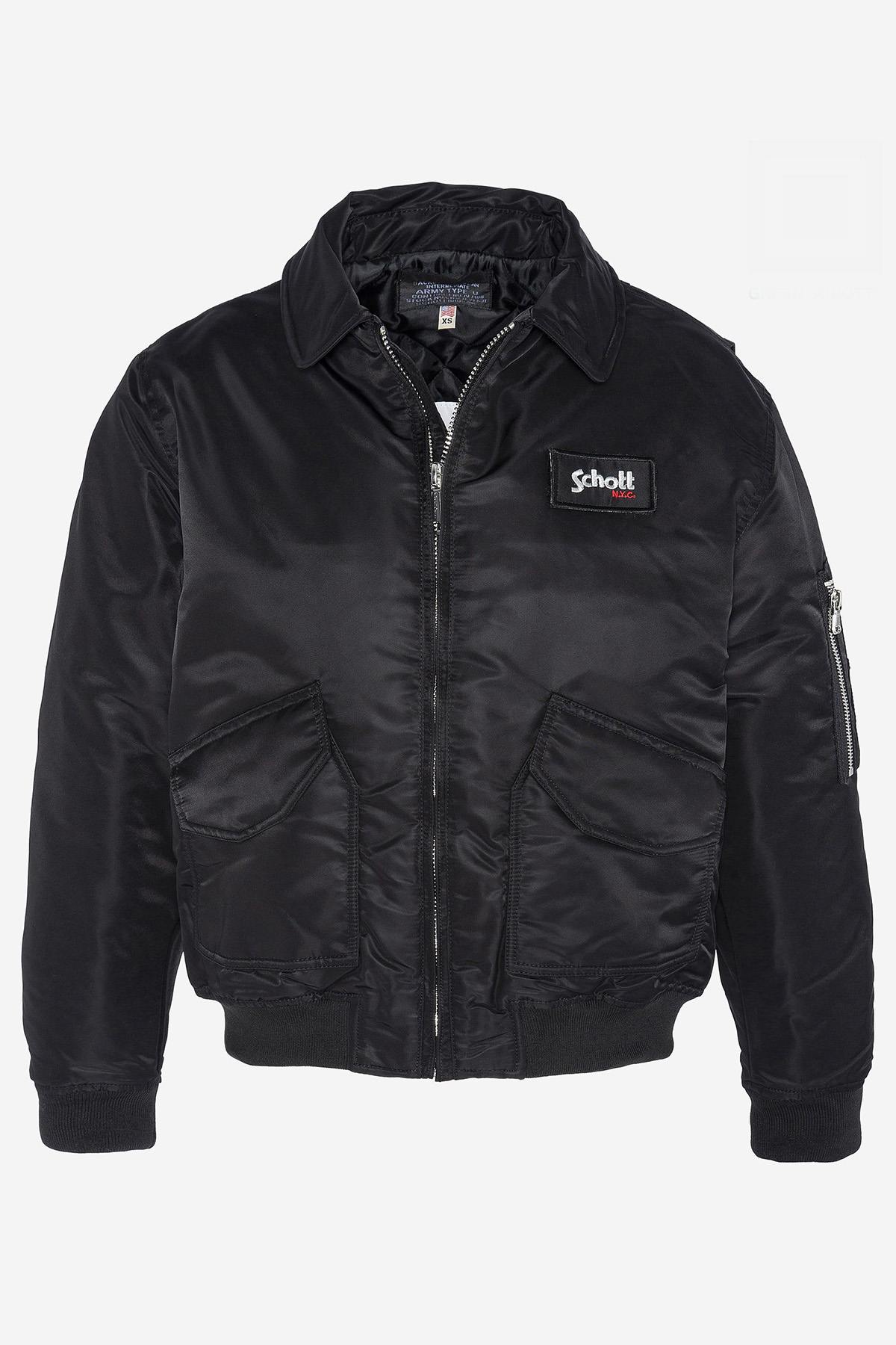 Black recycled nylon pilot jacket - Image n°5