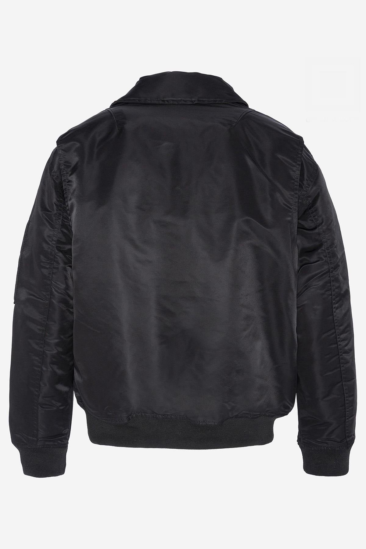 Black recycled nylon pilot jacket - Image n°6