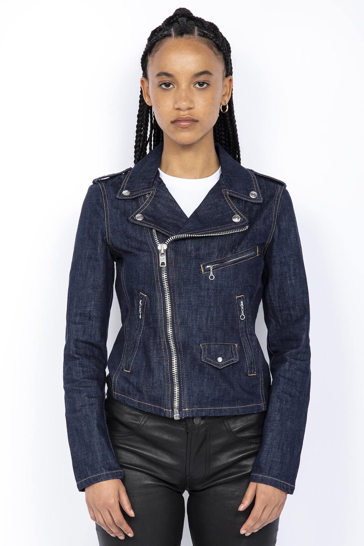 Perfecto jacket in indigo denim - Image n°1