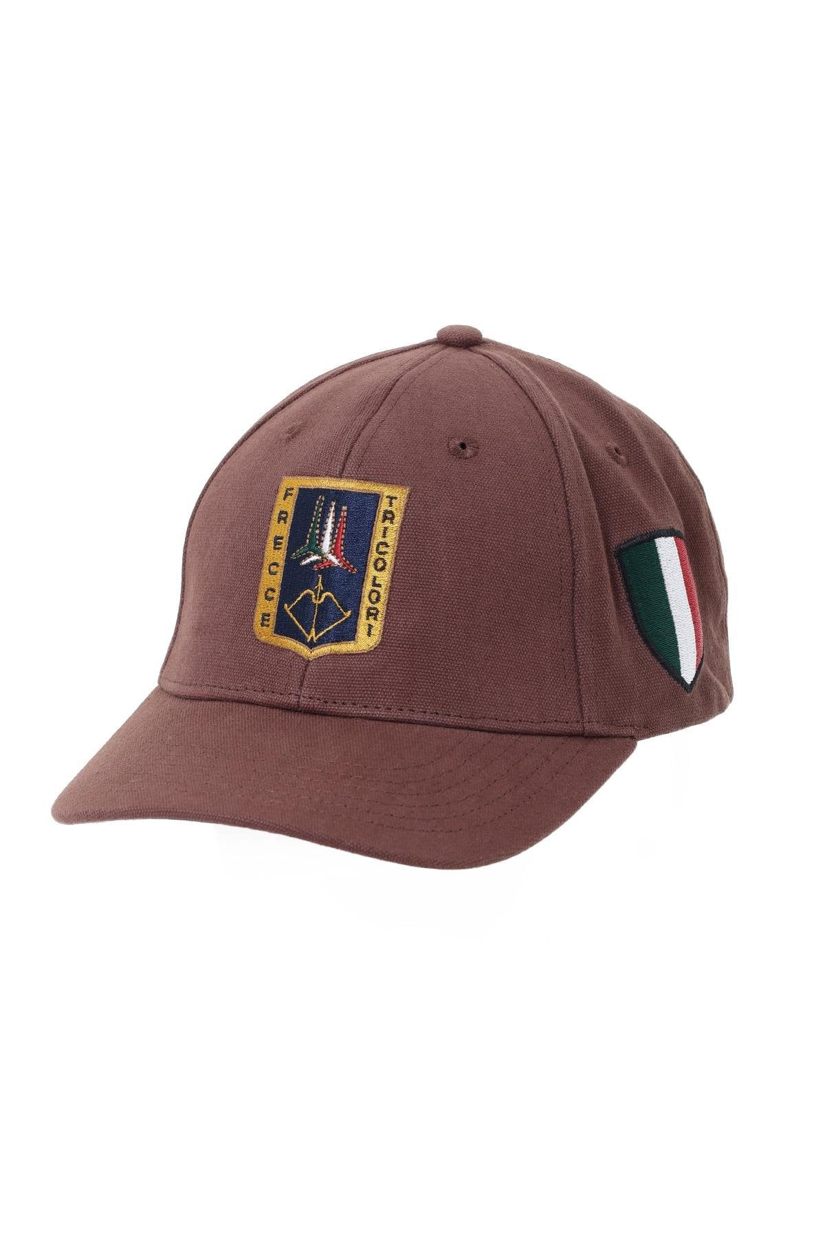 Chocolate cotton cap with Frecce Tricolori patch - Image n°1