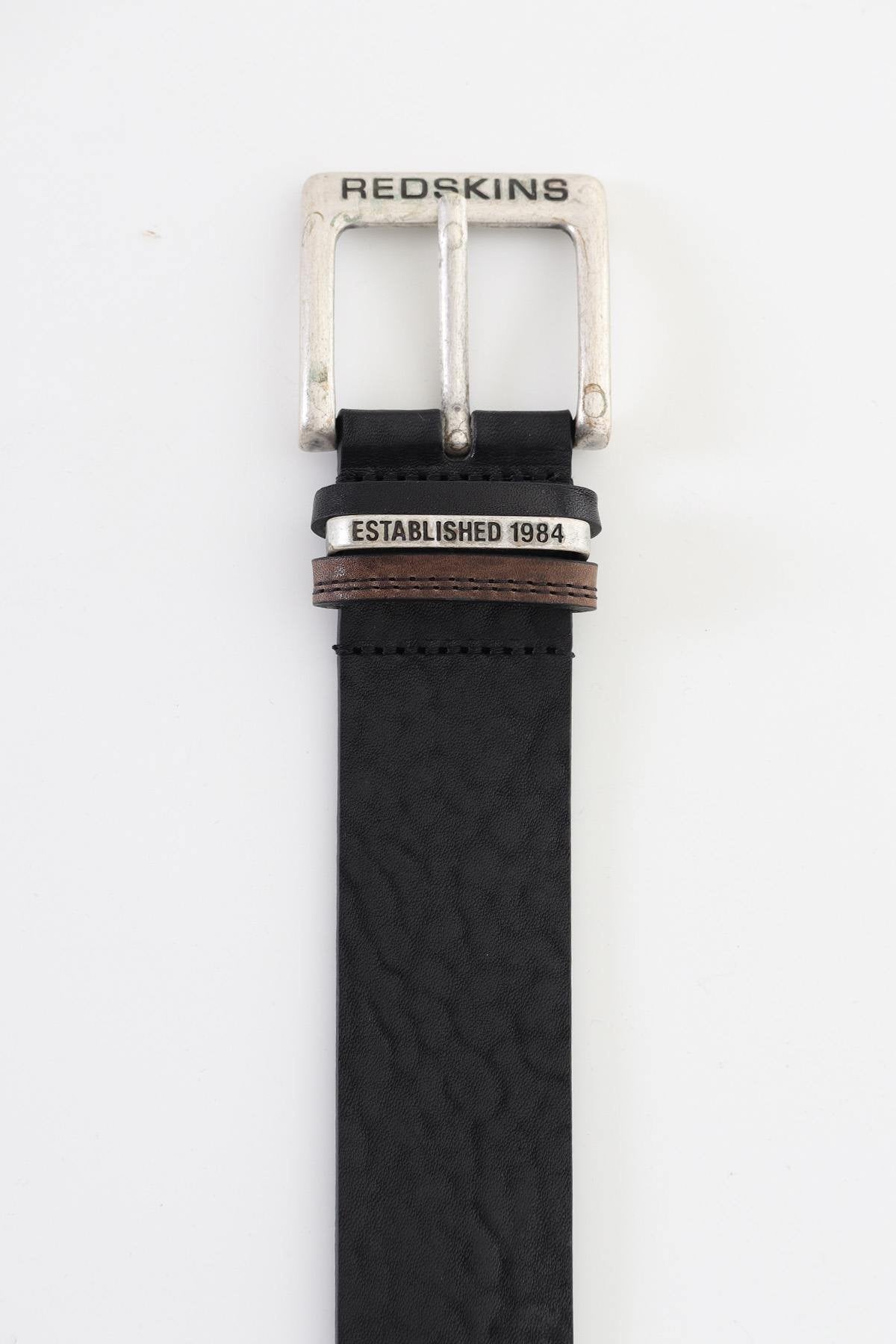 Black cowhide leather belt - Image n°2