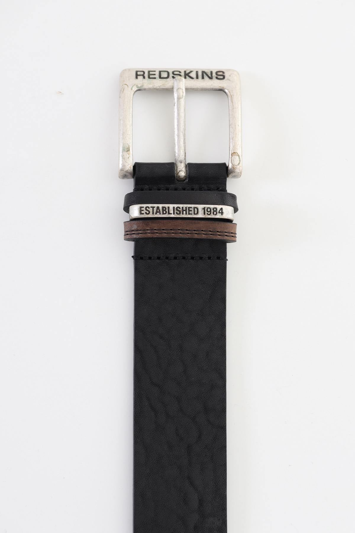 Black cowhide leather belt - Image n°2