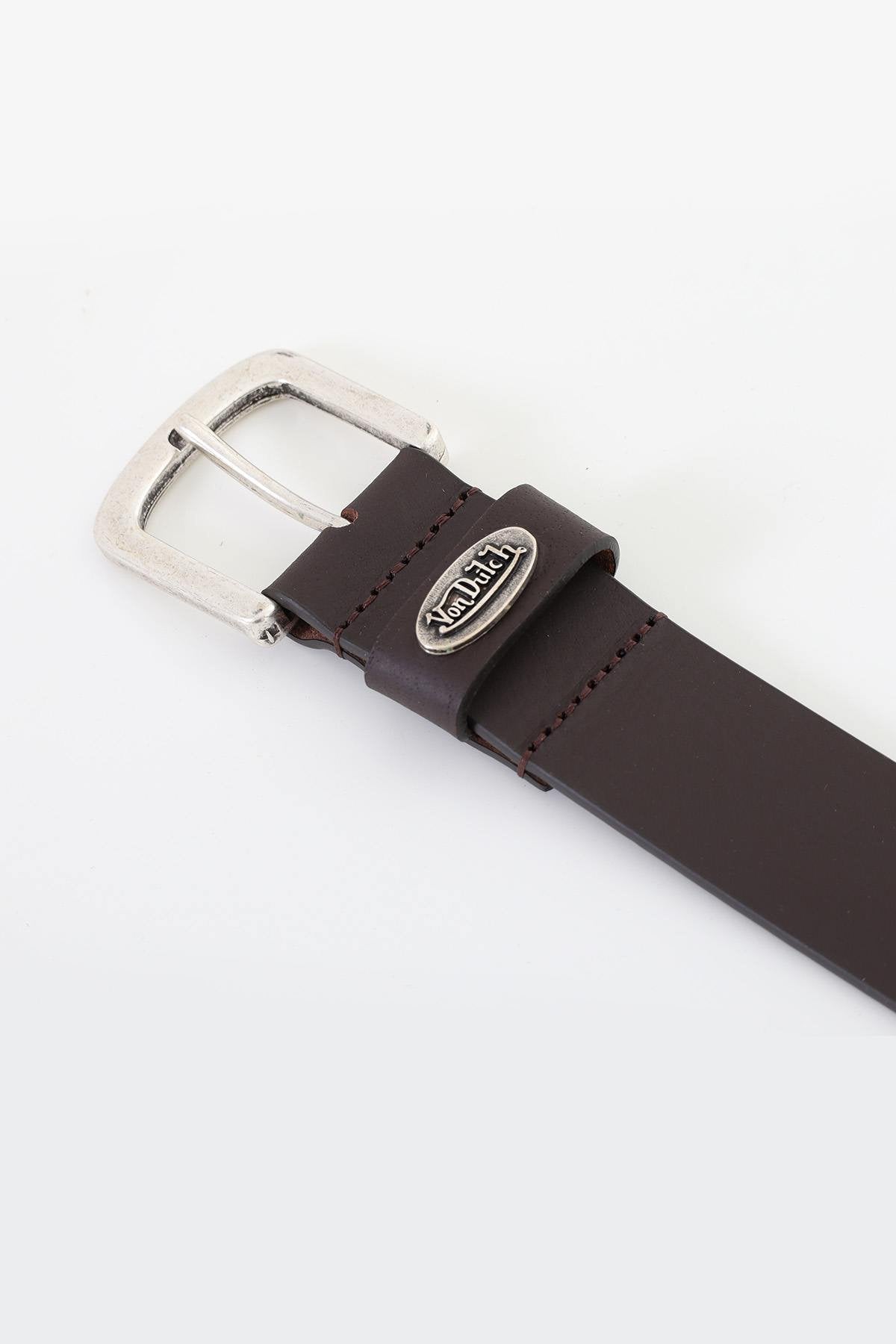 Brown buffalo leather belt - Image n°3