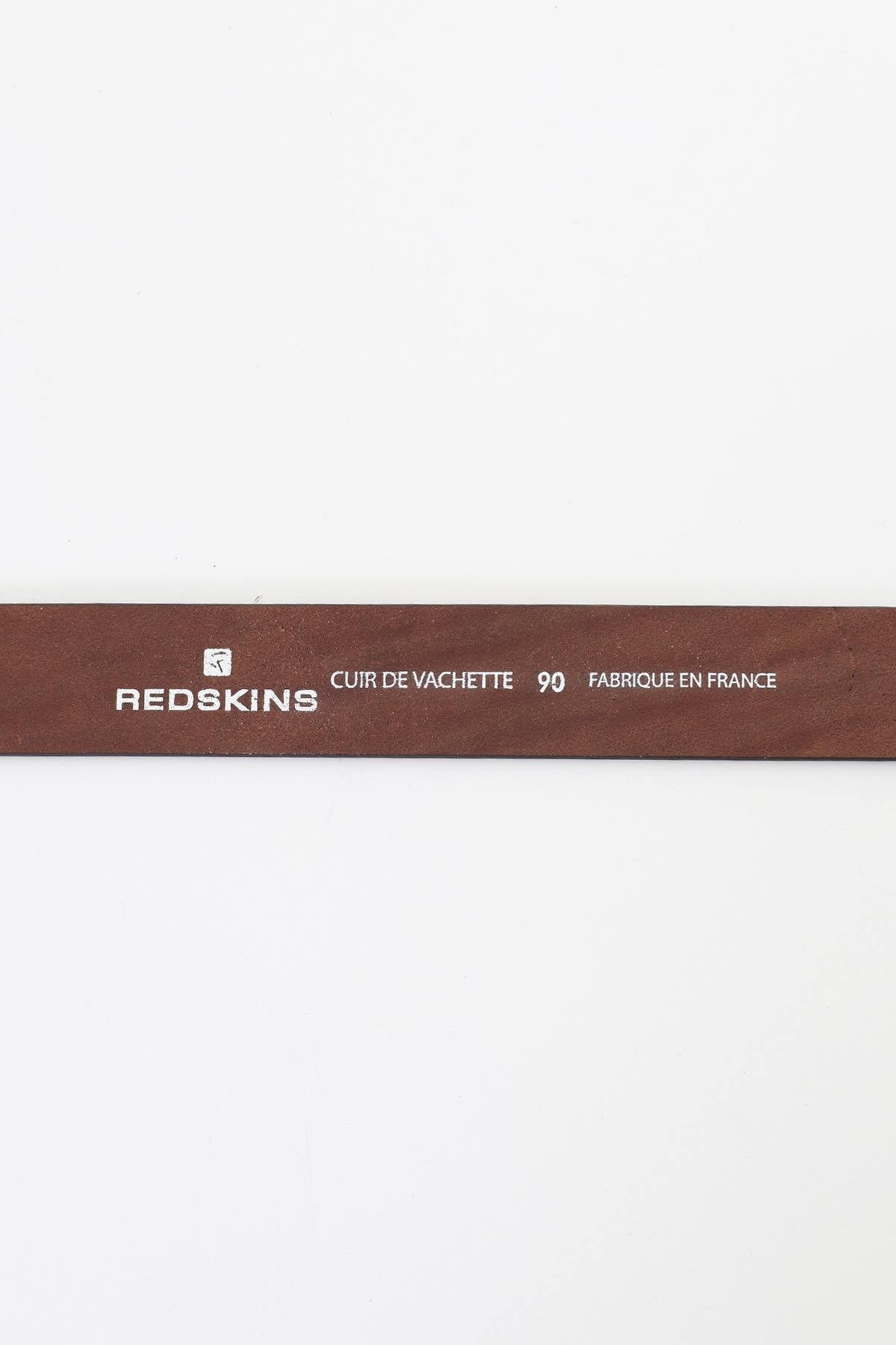 Tobacco-colored cowhide leather belt - Image n°4