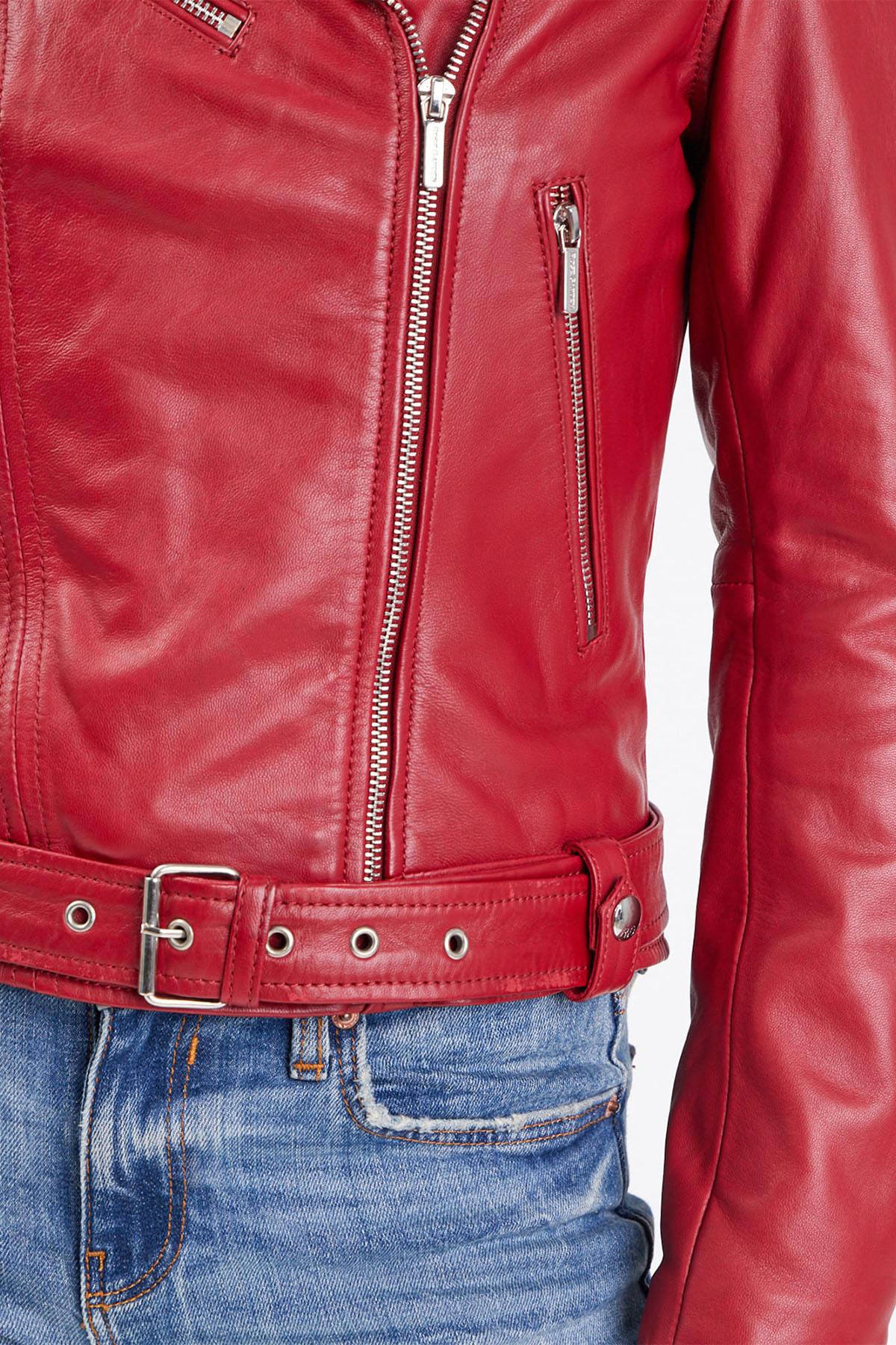 Red lambskin perfecto - Image n°9