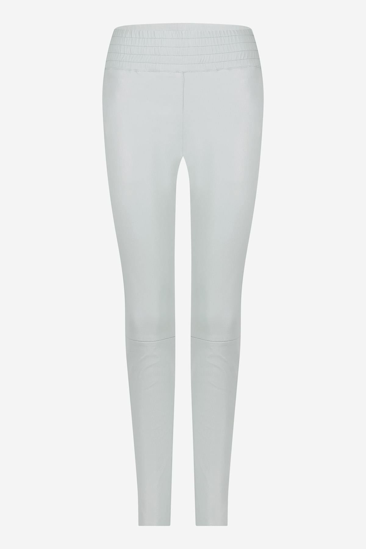 Haze blue stretch leather pants - Image n°5