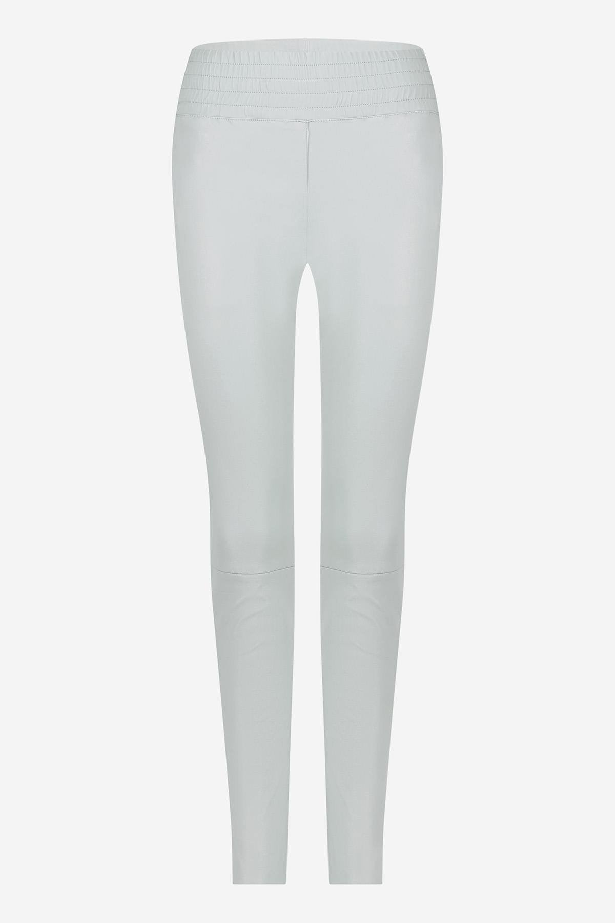 Haze blue stretch leather pants - Image n°4