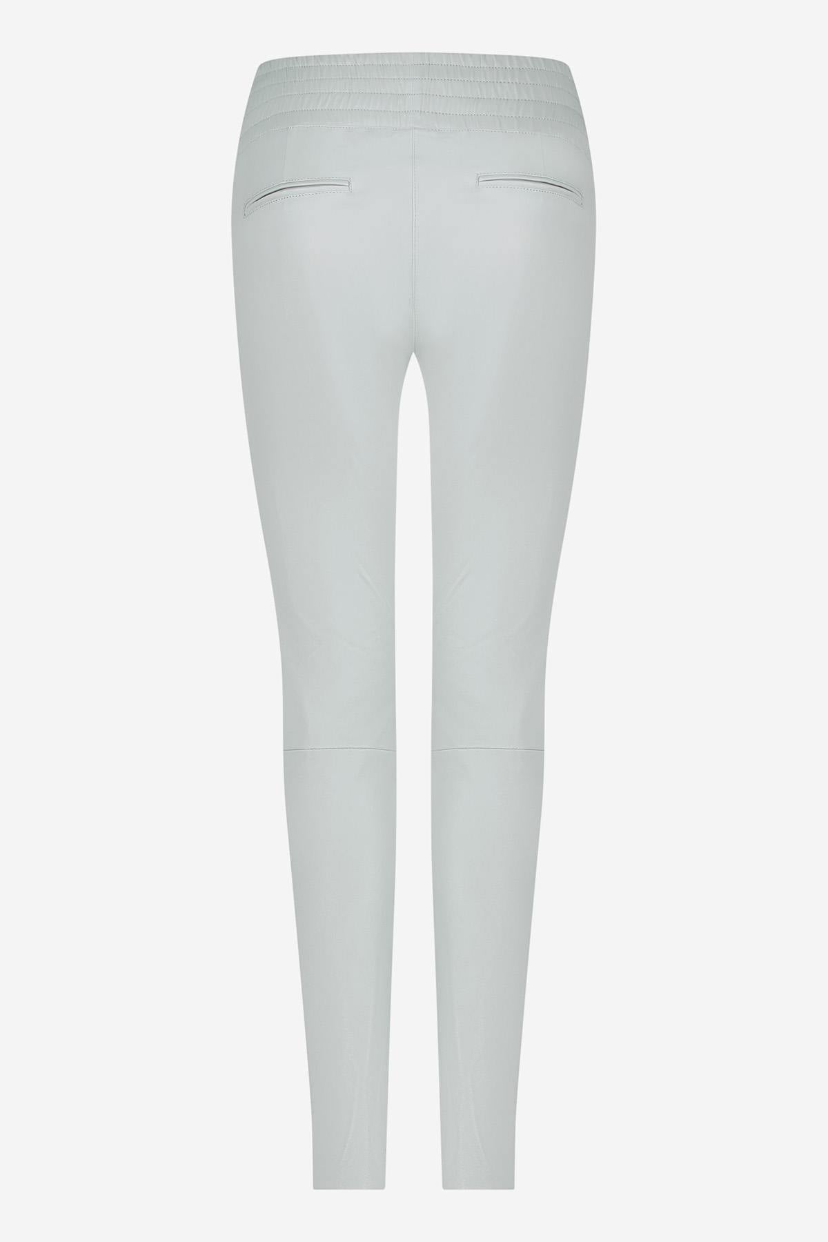 Haze blue stretch leather pants - Image n°6