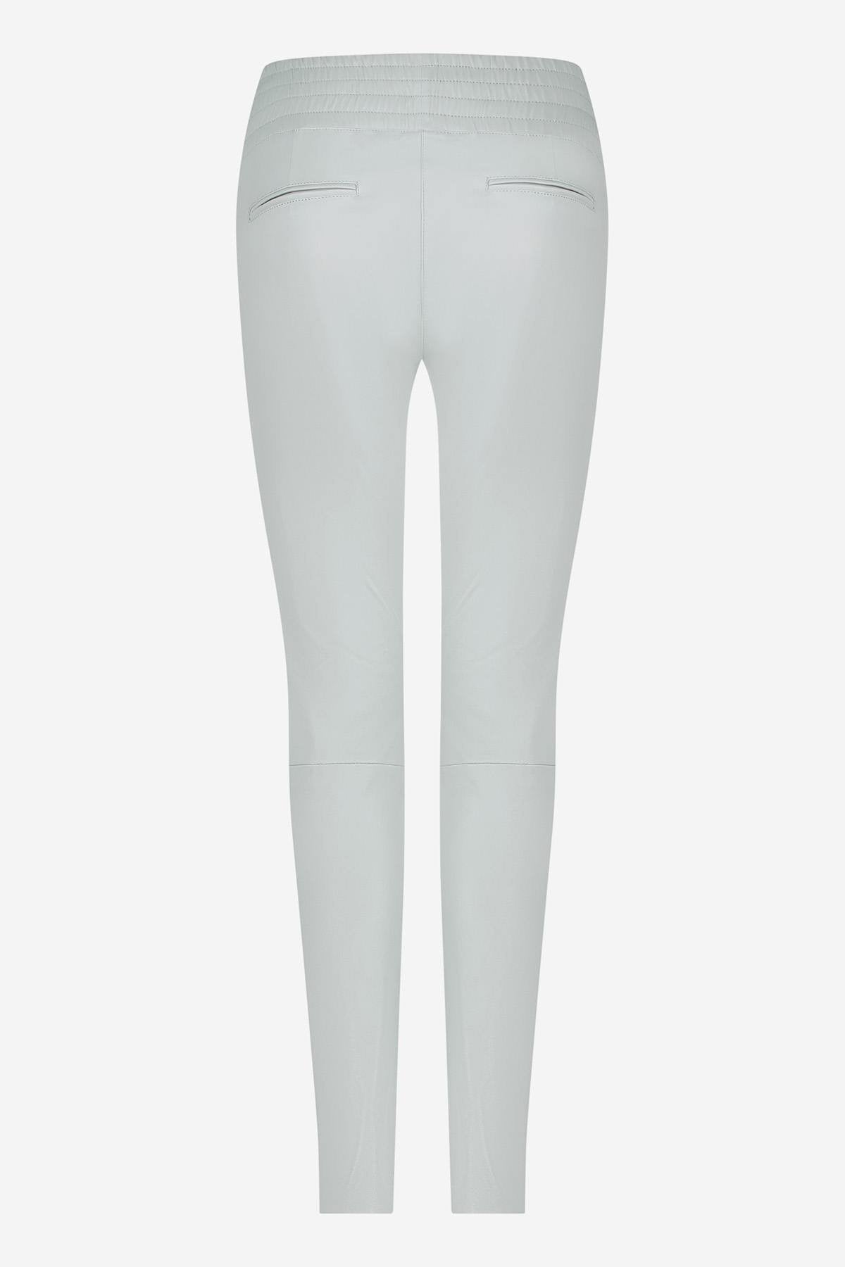 Haze blue stretch leather pants - Image n°5