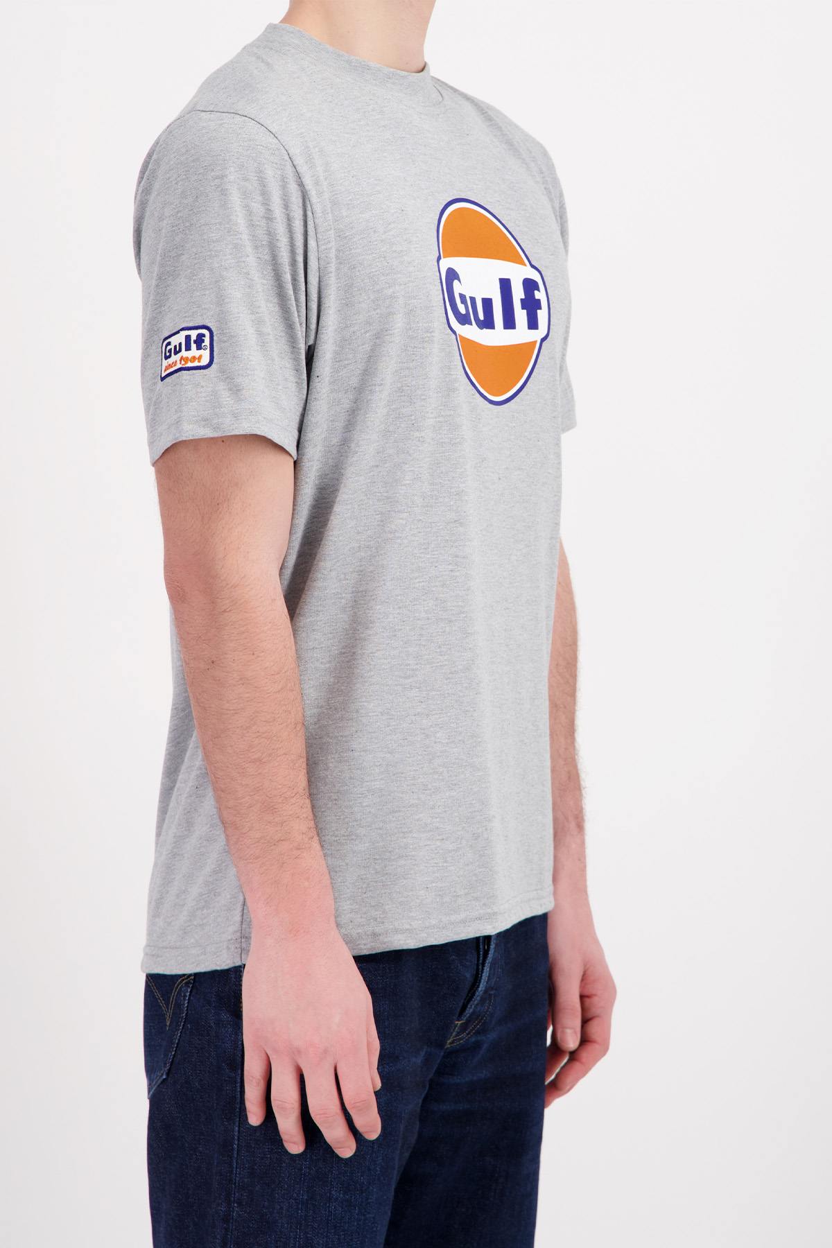 Gray cotton t-shirt with Gulf logo - Image n°2