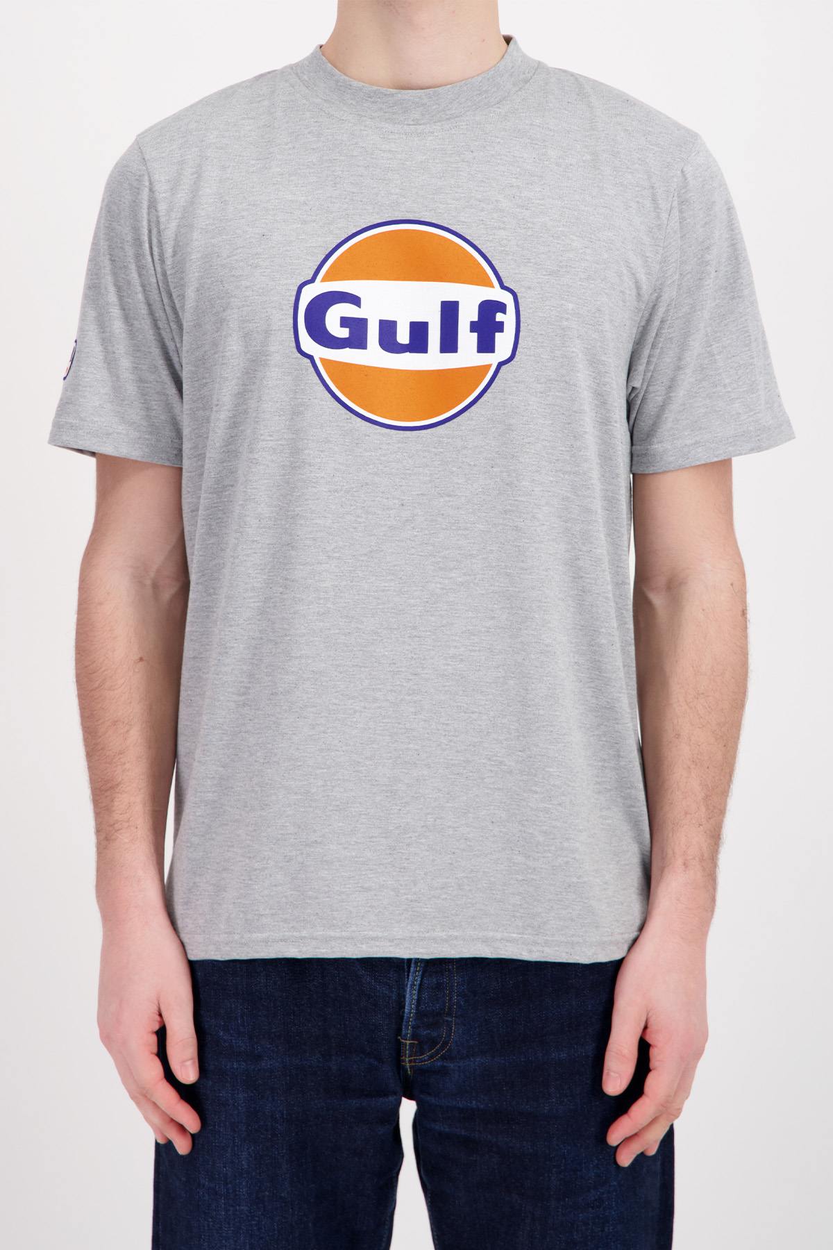 Gray cotton t-shirt with Gulf logo - Image n°1