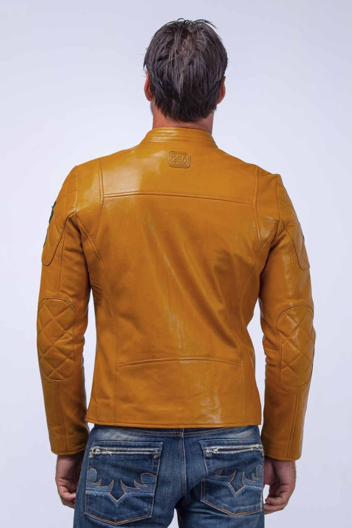 Le Mans 1956 jacket in yellow leather - Image n°3