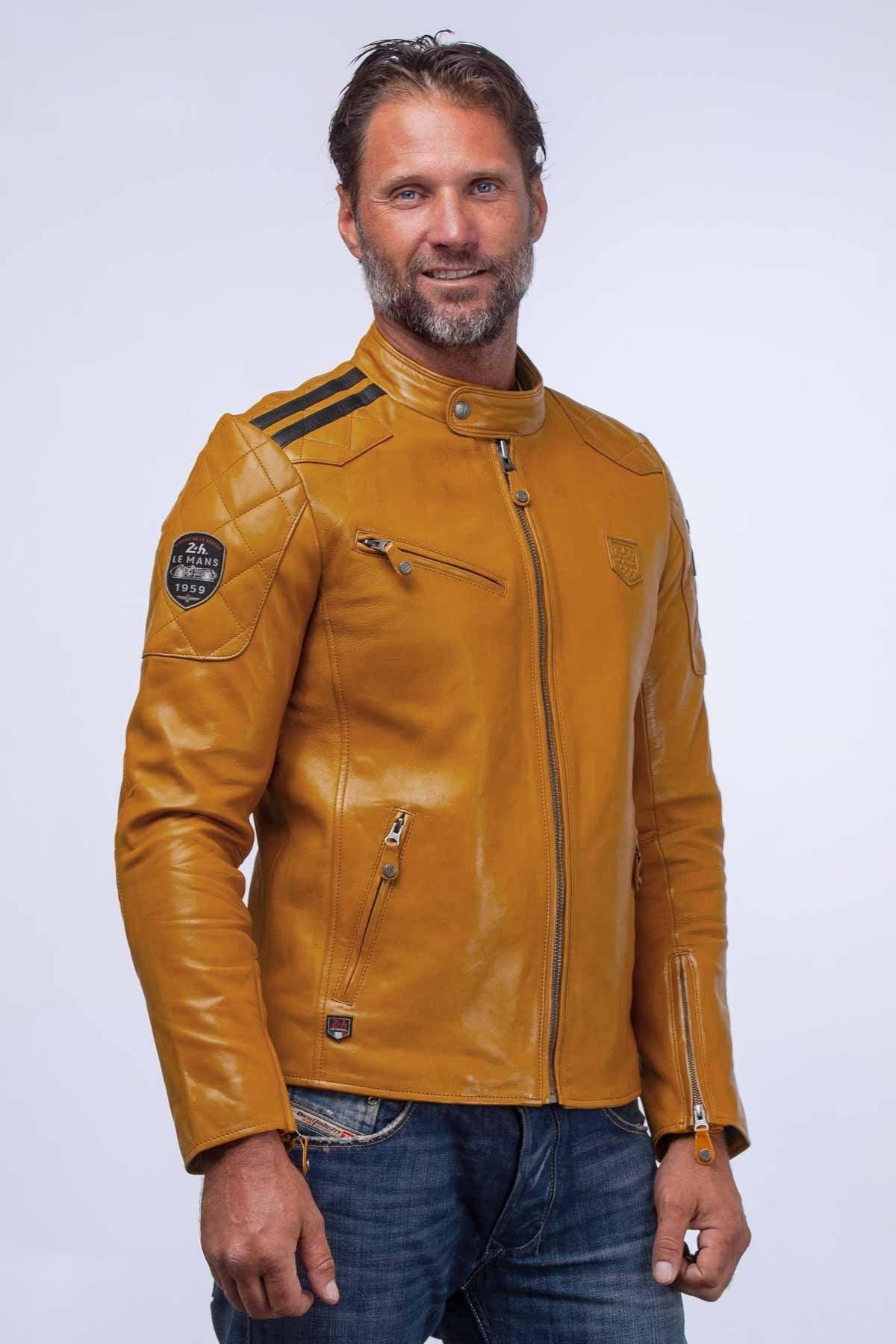 Le Mans 1956 jacket in yellow leather - Image n°4