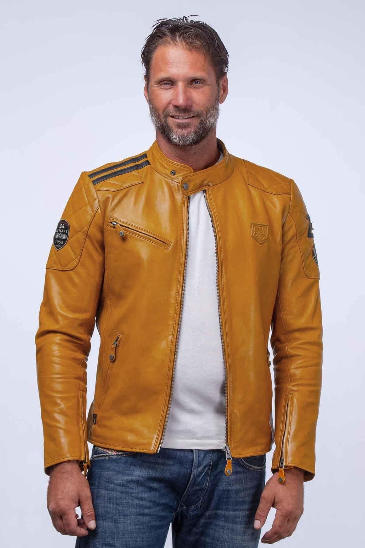 Le Mans 1956 jacket in yellow leather - Image n°2