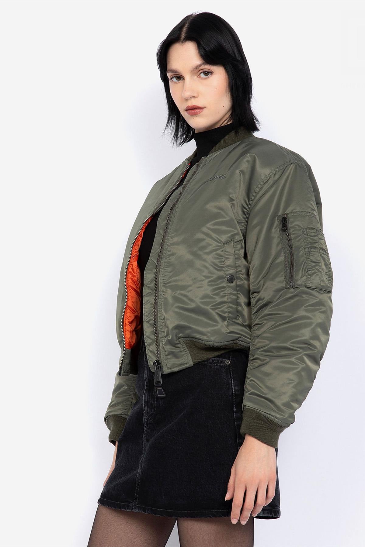 American cut bomber jacket in recycled nylon - Image n°8