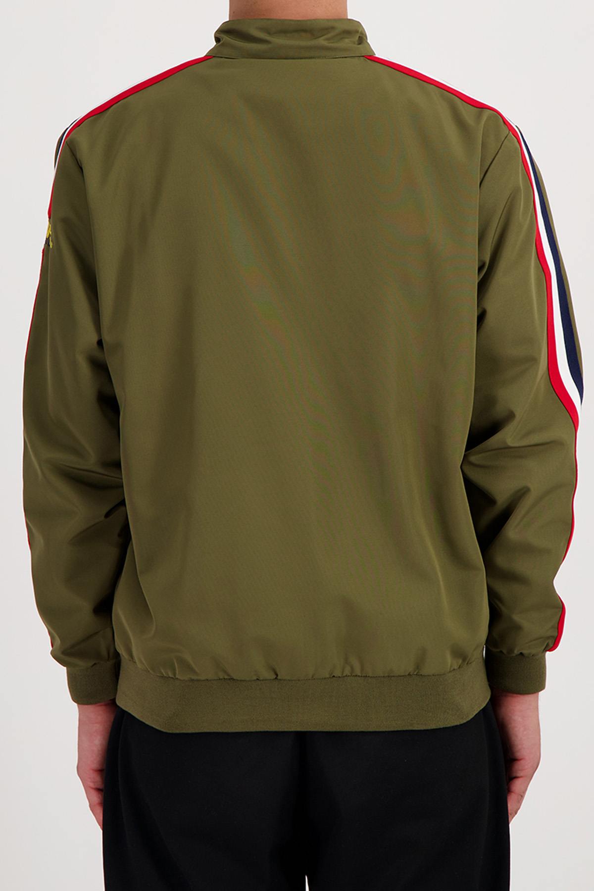 Khaki racing textile jacket - Image n°3