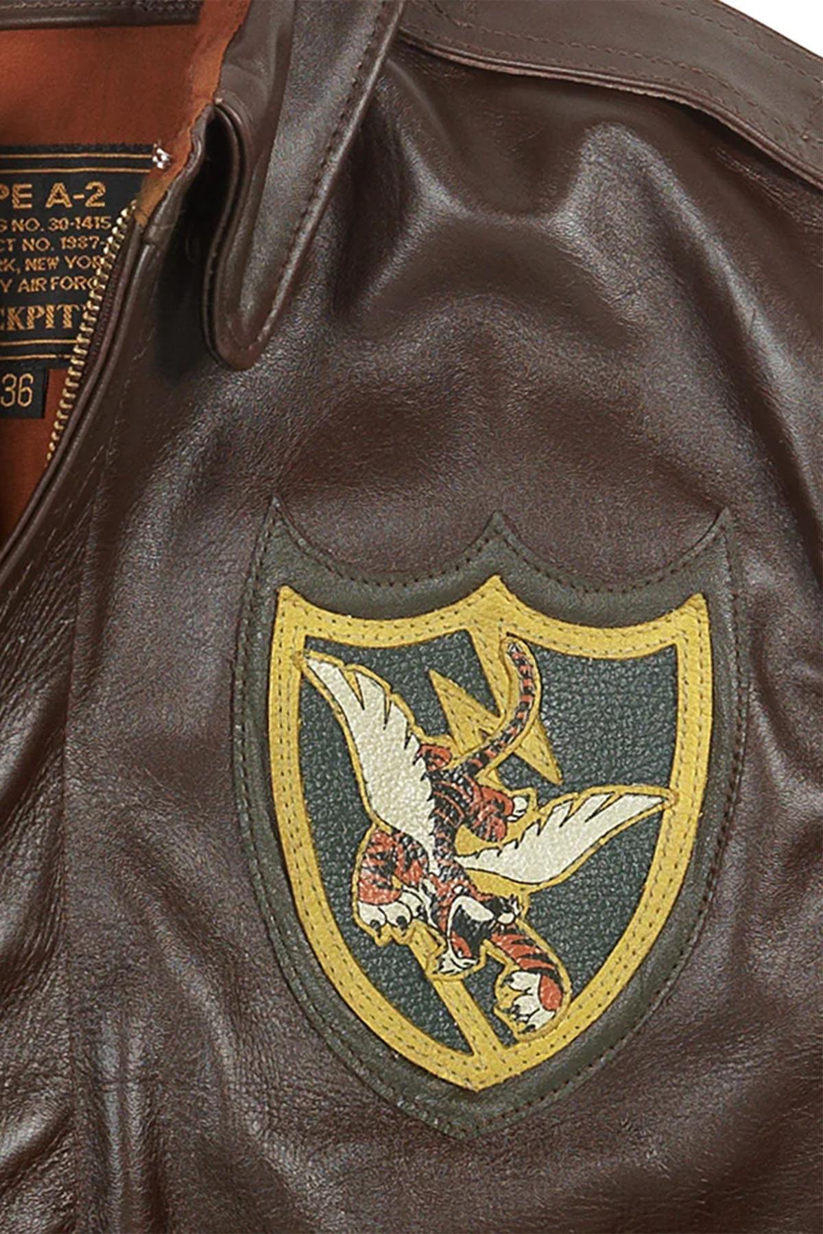 Flying Tigers Leather Bomber Jacket - Image n°3