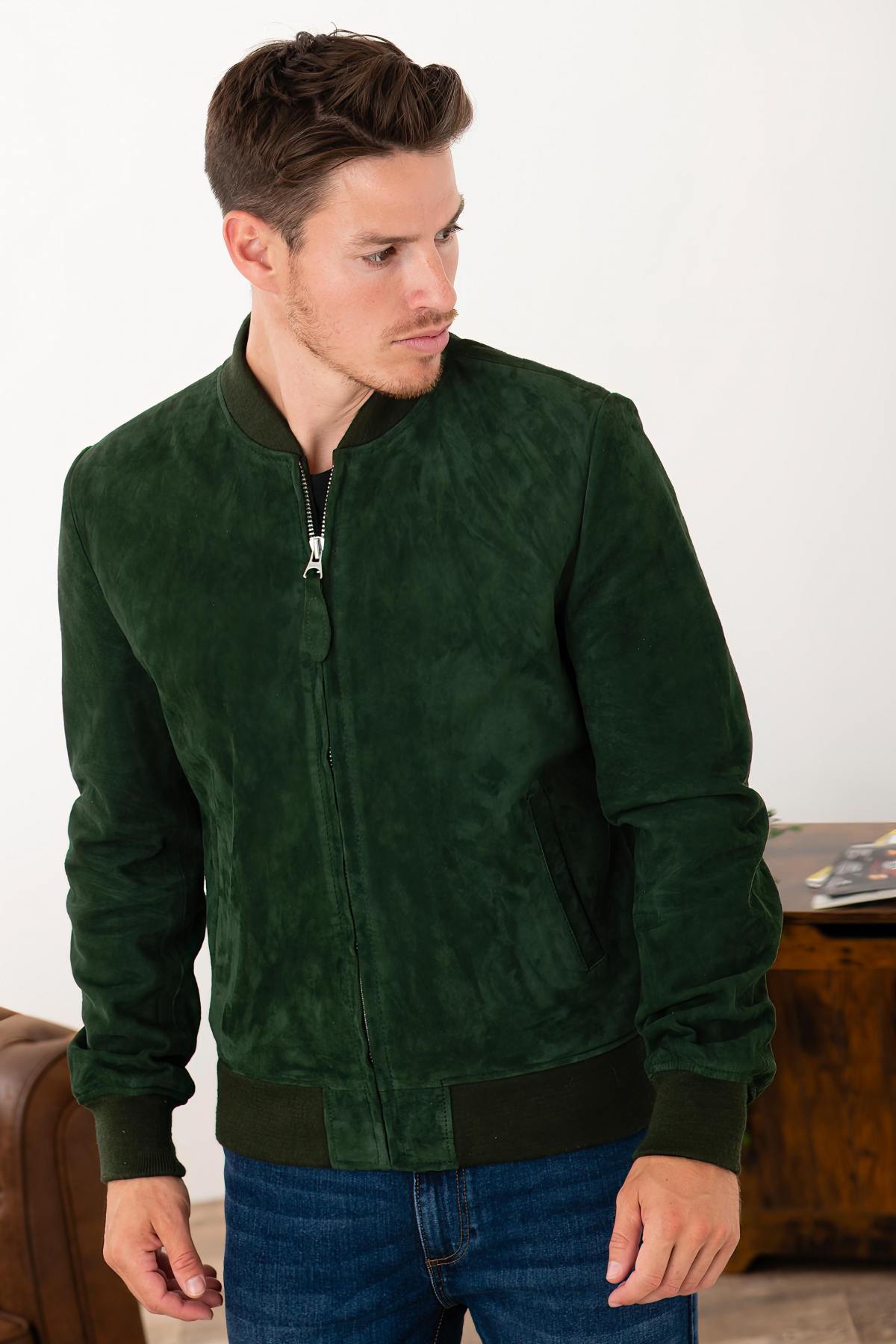 Teddy in green suede leather - Image n°5