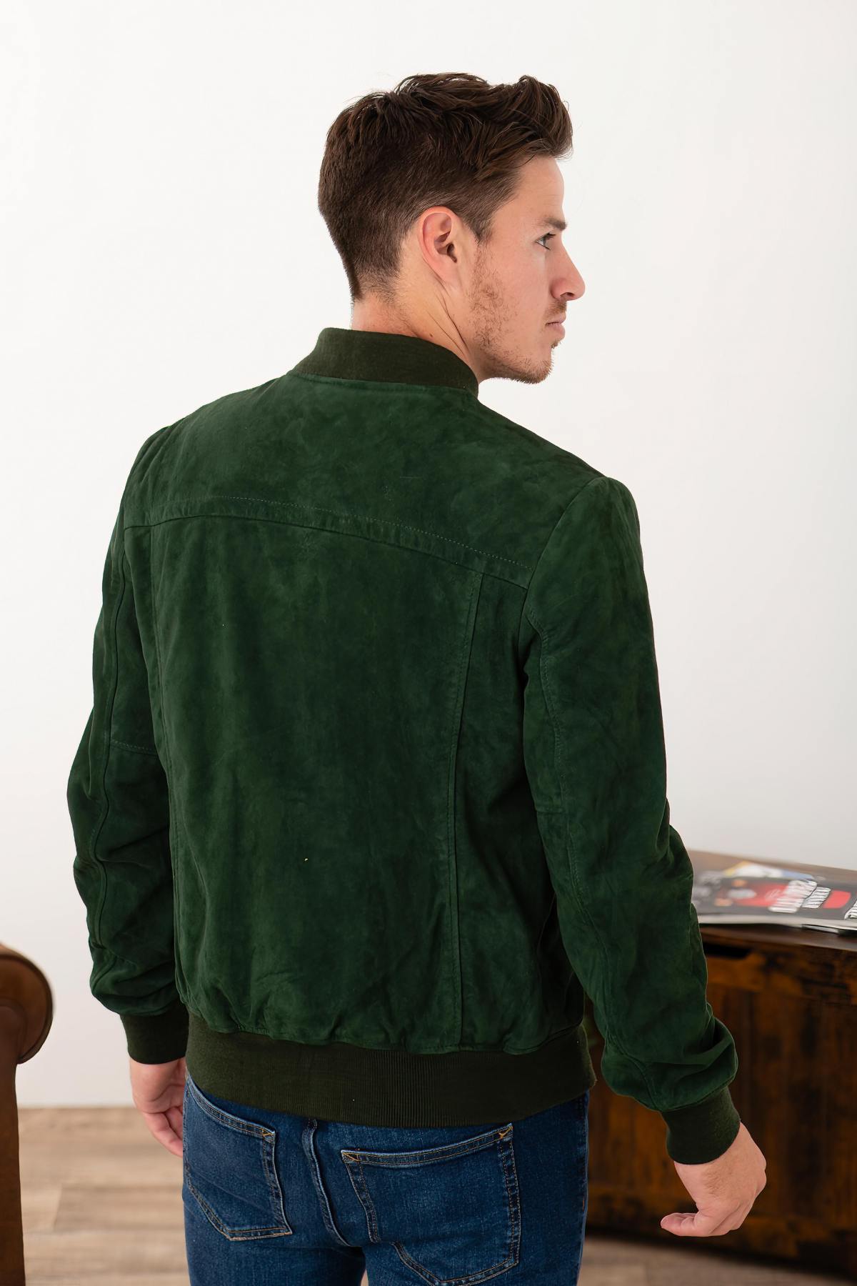 Teddy in green suede leather - Image n°4