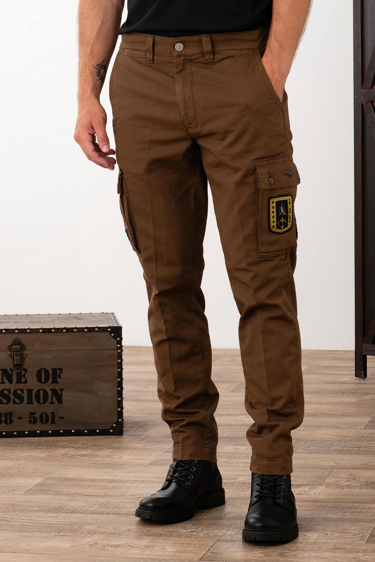 Chocolate-colored army style pants - Image n°5