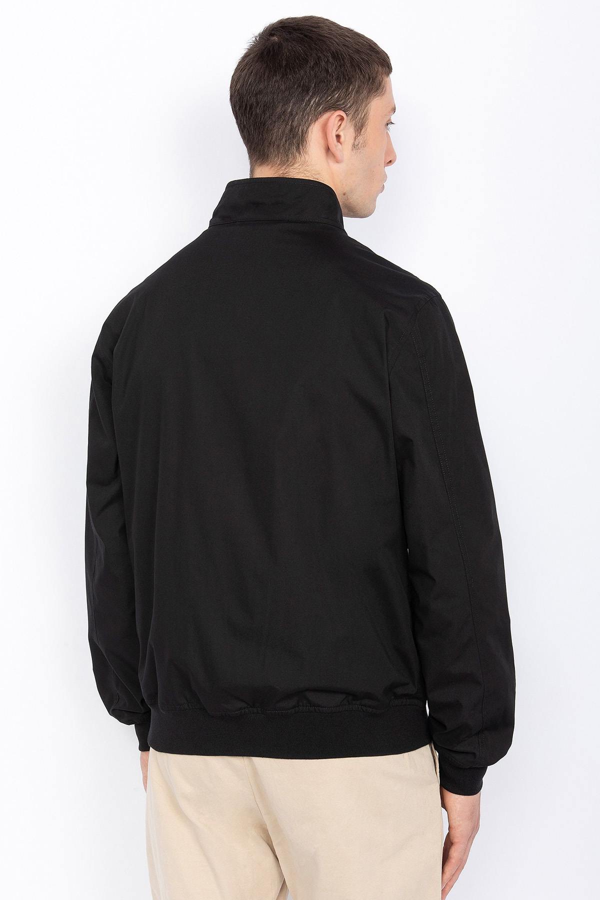 Fine black polyester jacket - Image n°2