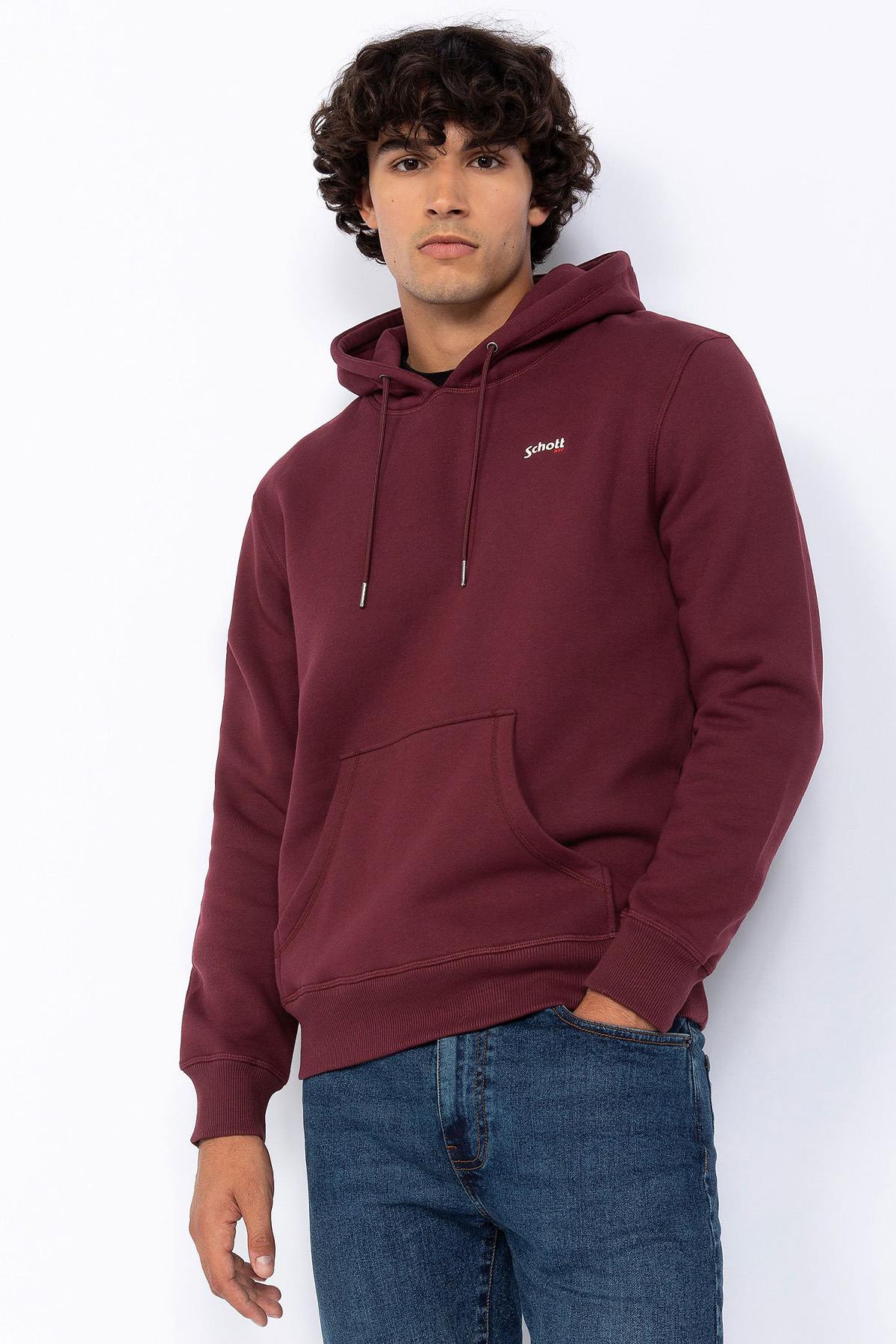 Burgundy hoodie - Image n°1