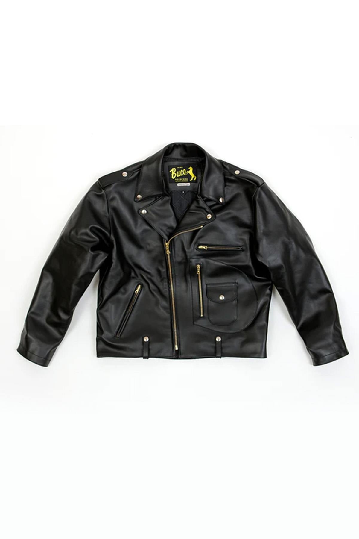 Perf style leather jacket with D-Pocket - Image n°1