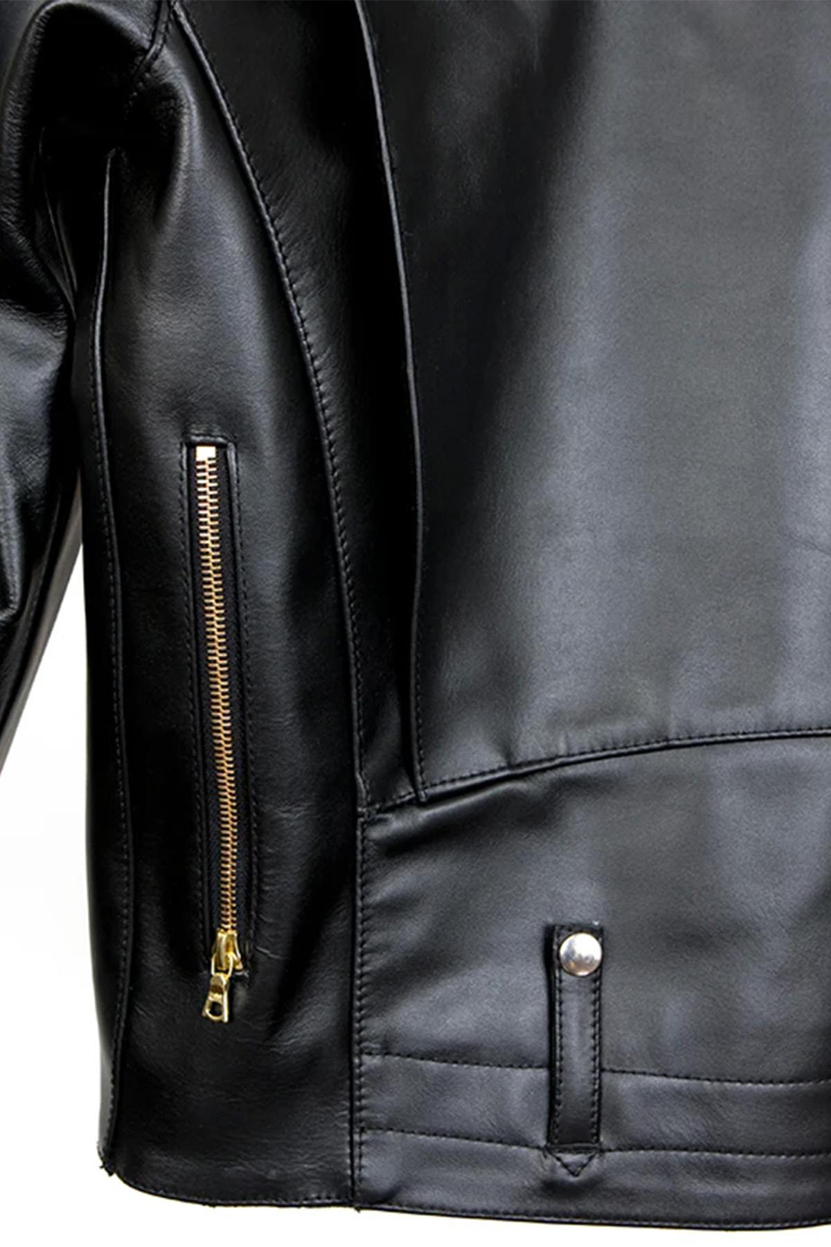 Perf style leather jacket with D-Pocket - Image n°3