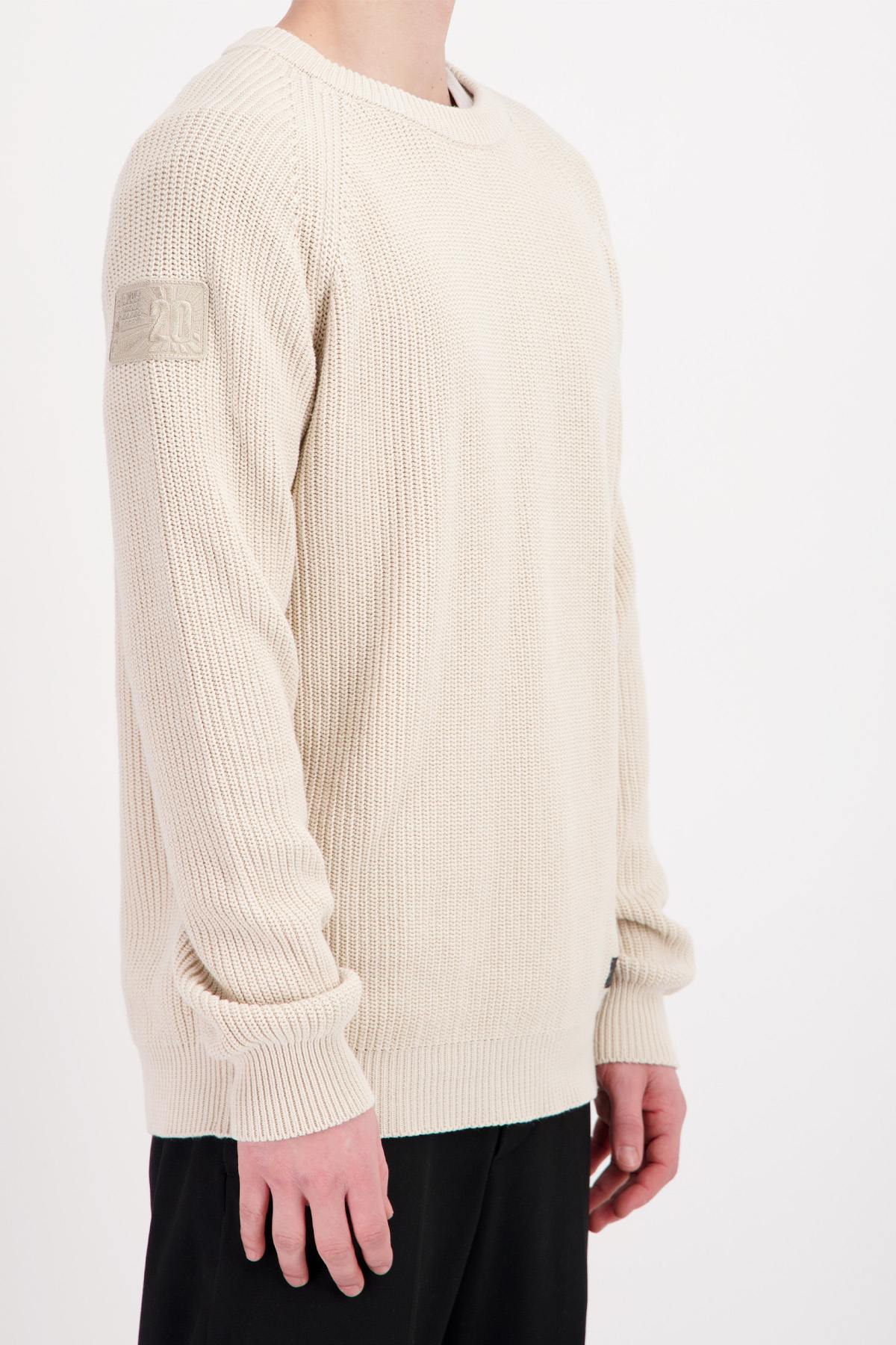 Sand-colored knitted sweater - Image n°4