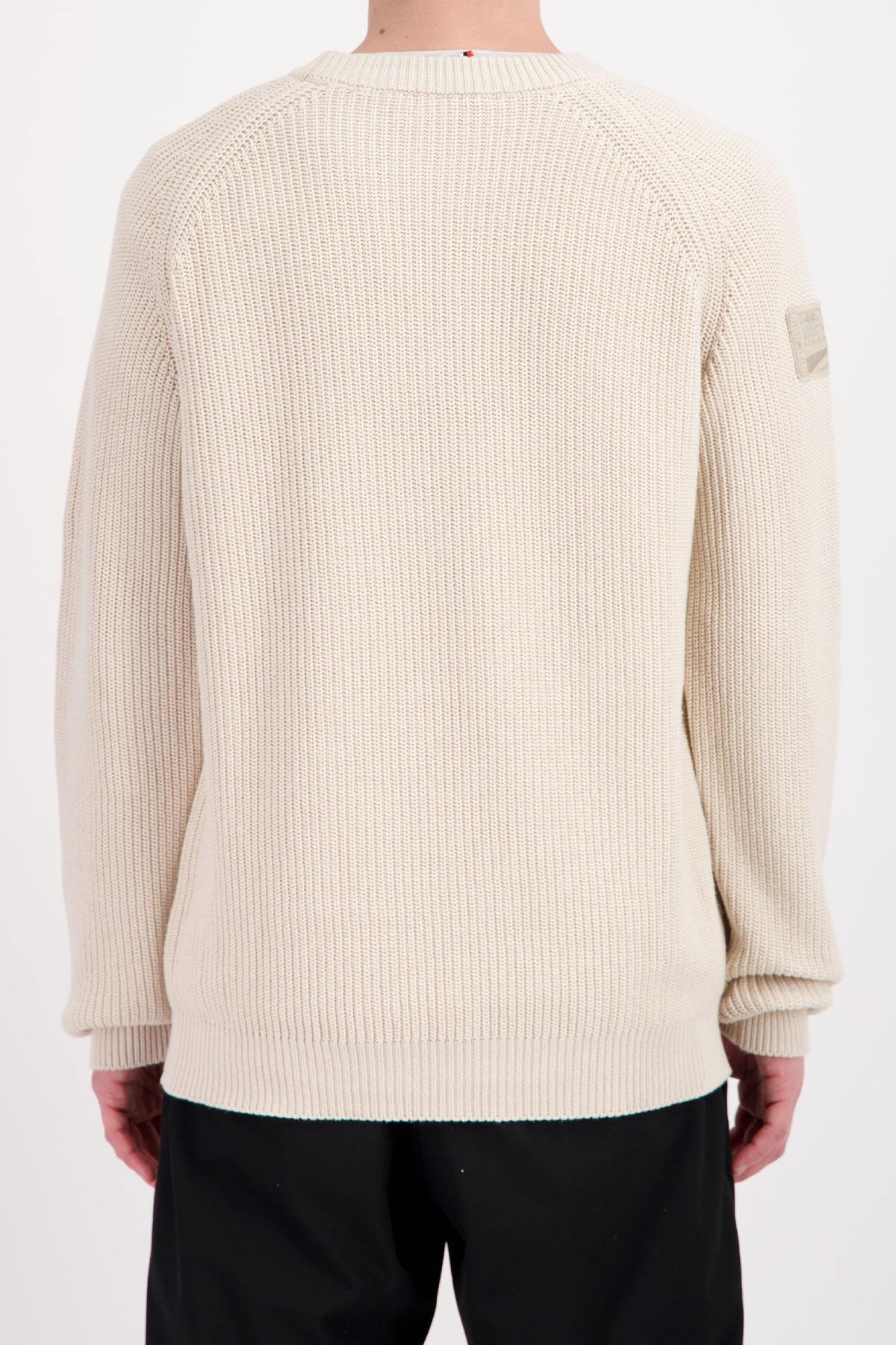 Sand-colored knitted sweater - Image n°5