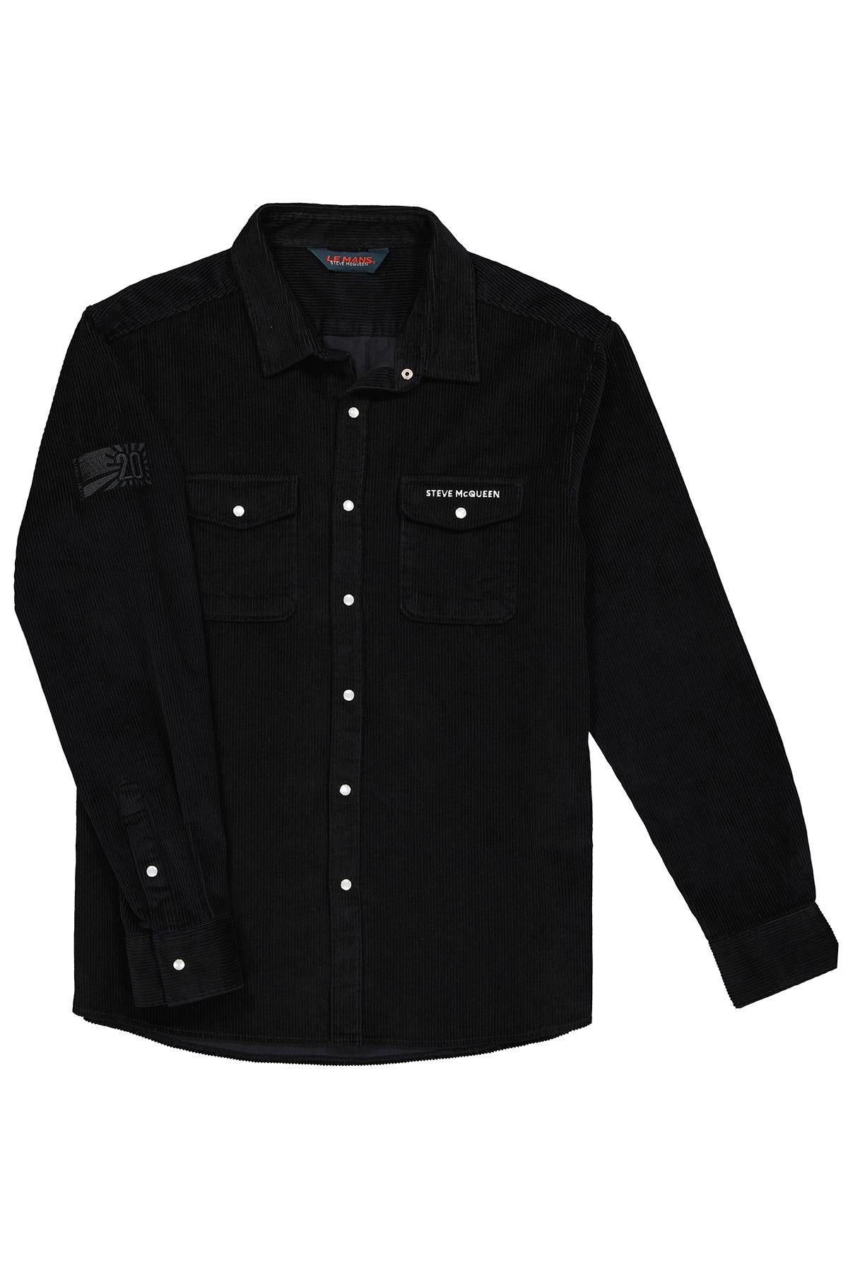 Black velvet effect overshirt - Image n°8