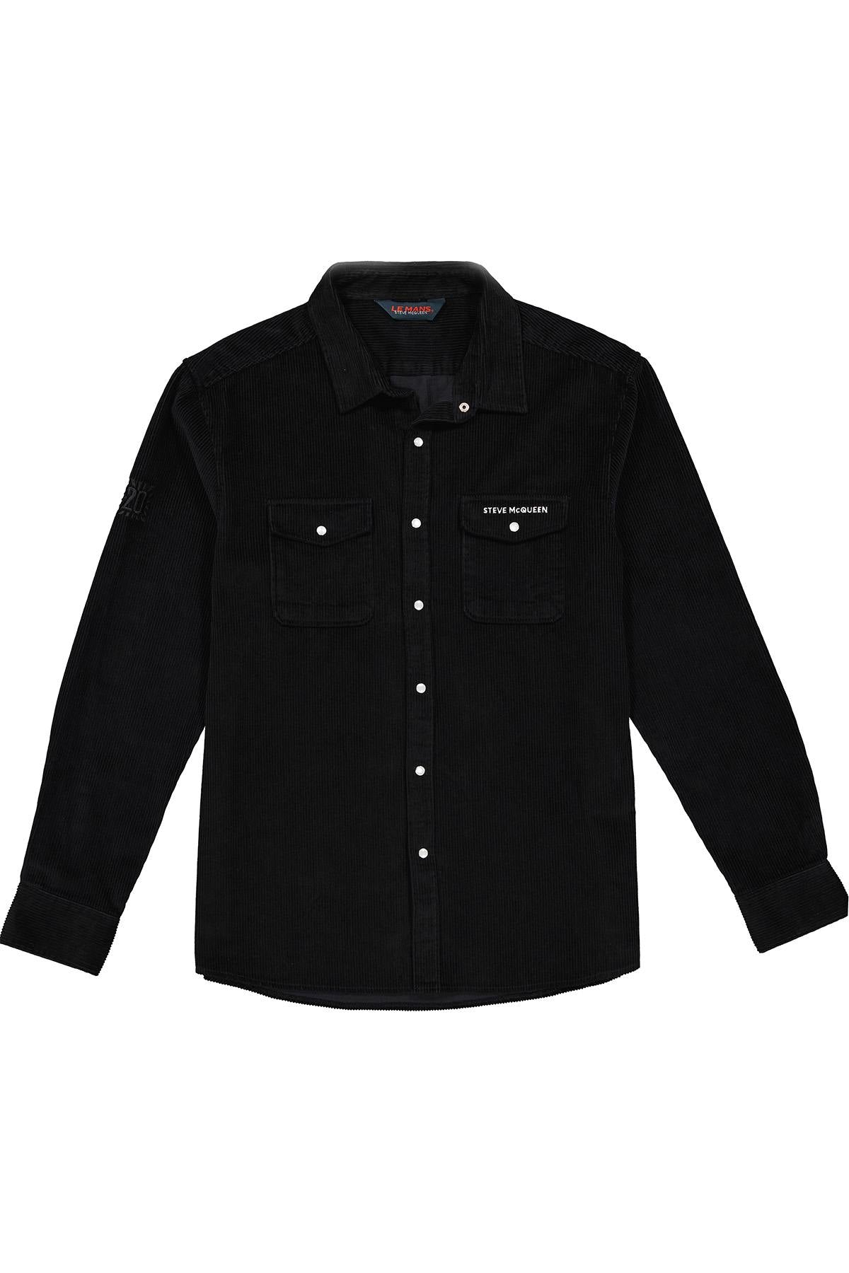 Black velvet effect overshirt - Image n°6