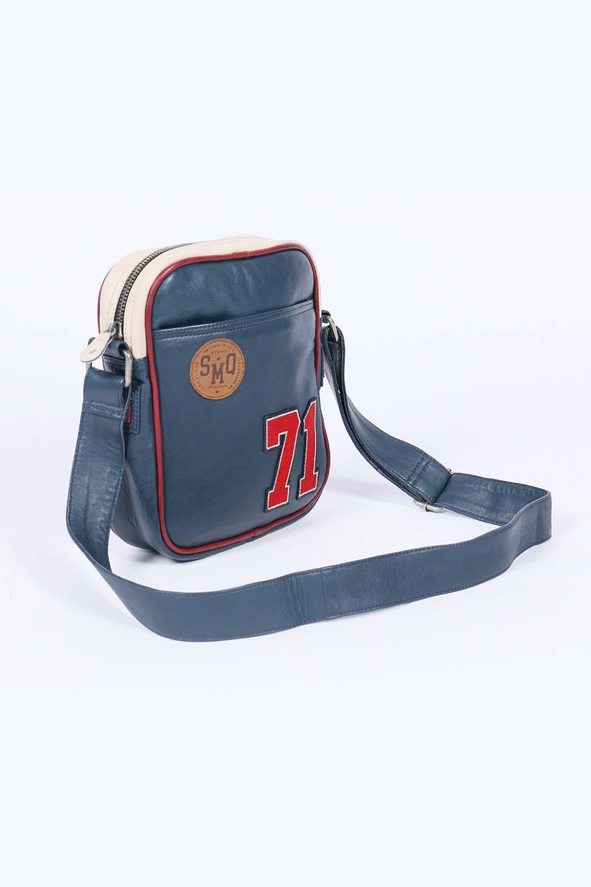 Steve McQueen Royal Blue Leather Satchel - Image n°4