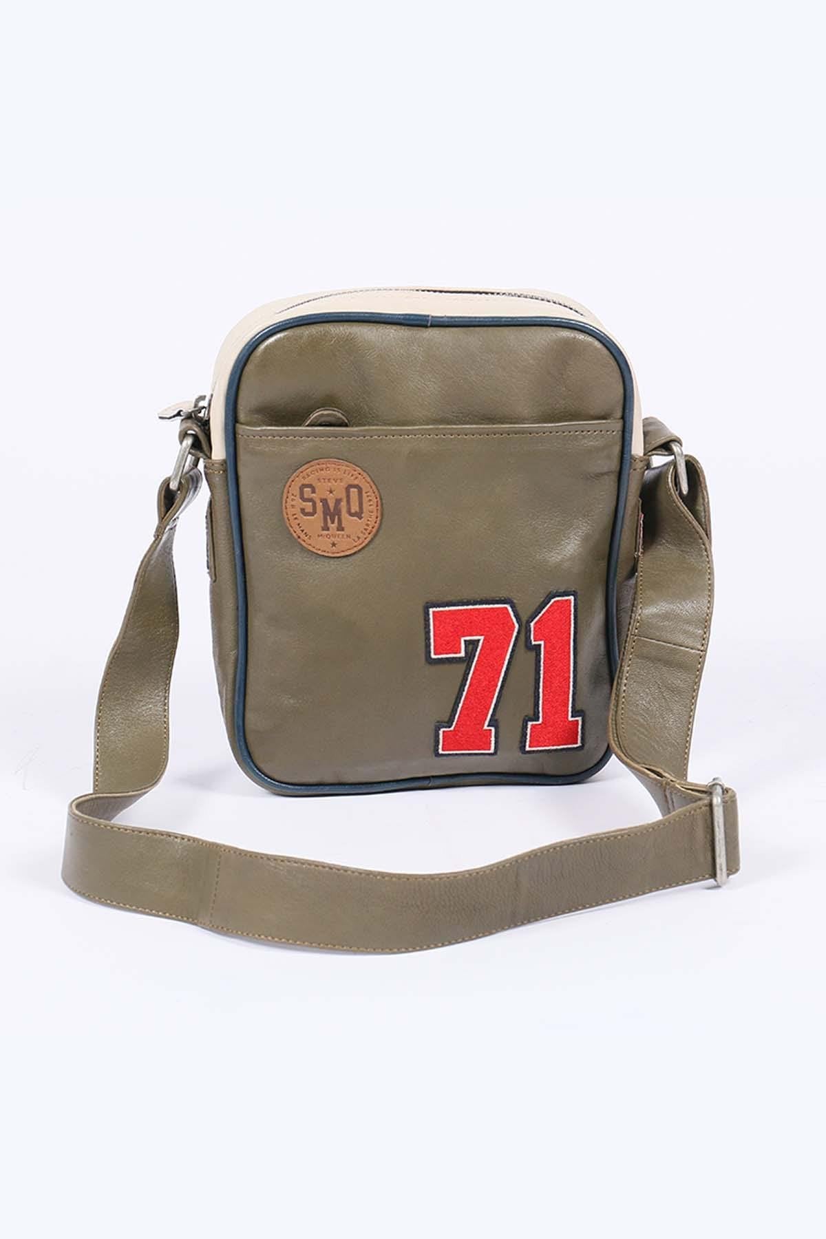 Steve McQueen Light Khaki Leather Satchel - Image n°1