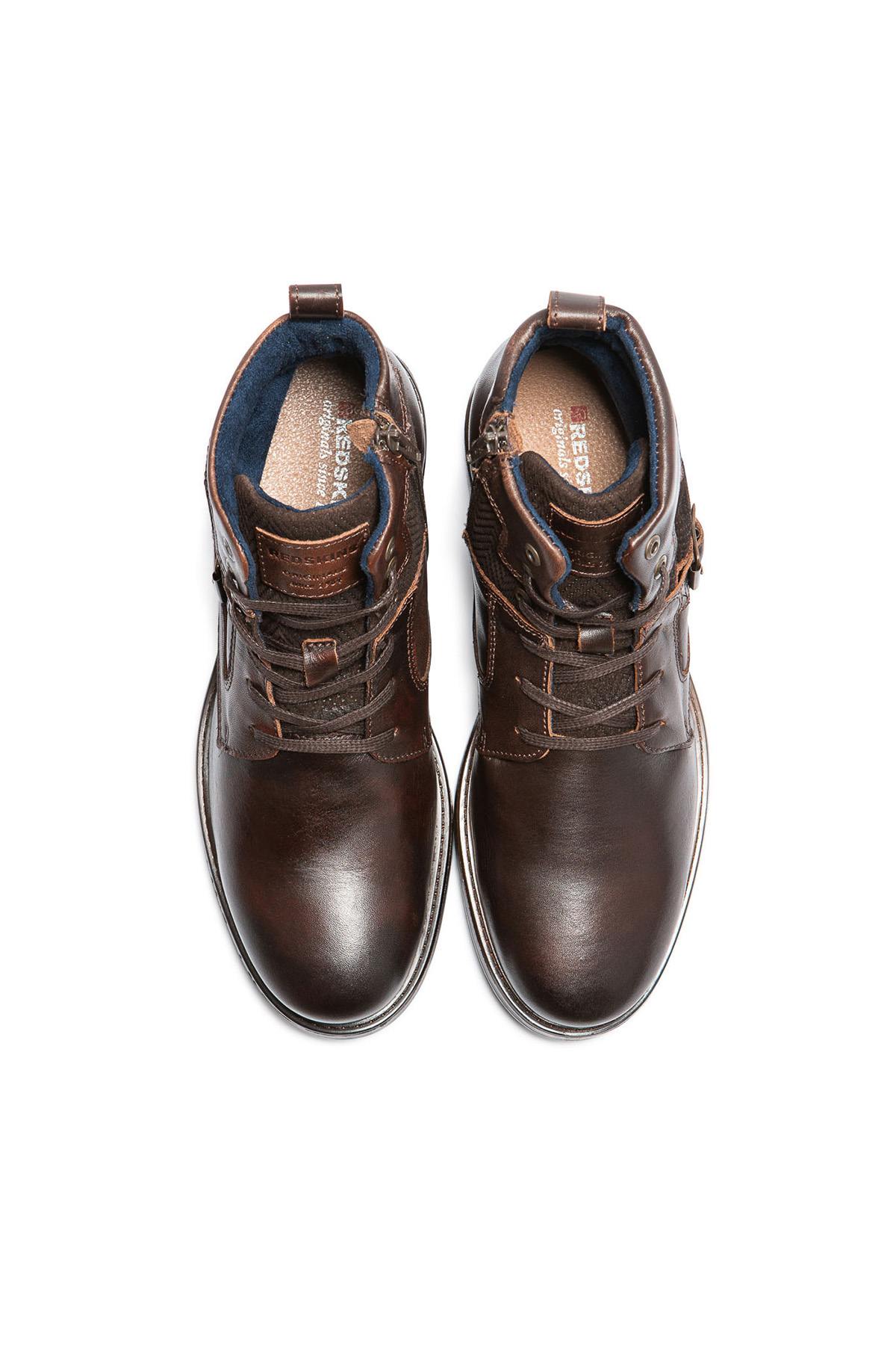 Brown leather lace-up boots - Image n°4