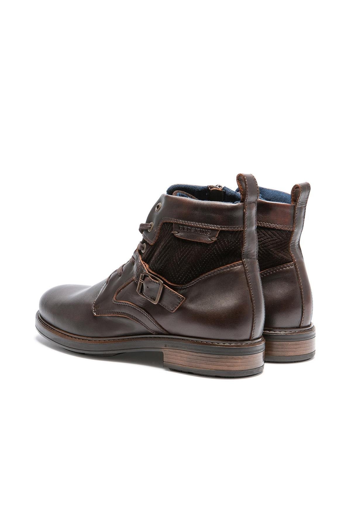 Brown leather lace-up boots - Image n°3