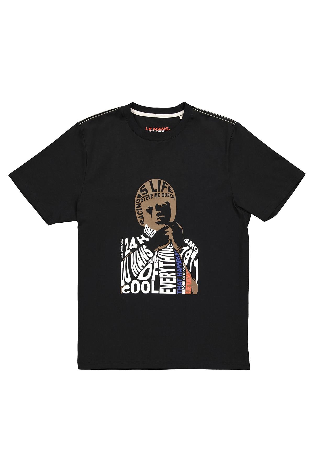 Steve McQueen Black Graphic T-Shirt - Image n°2