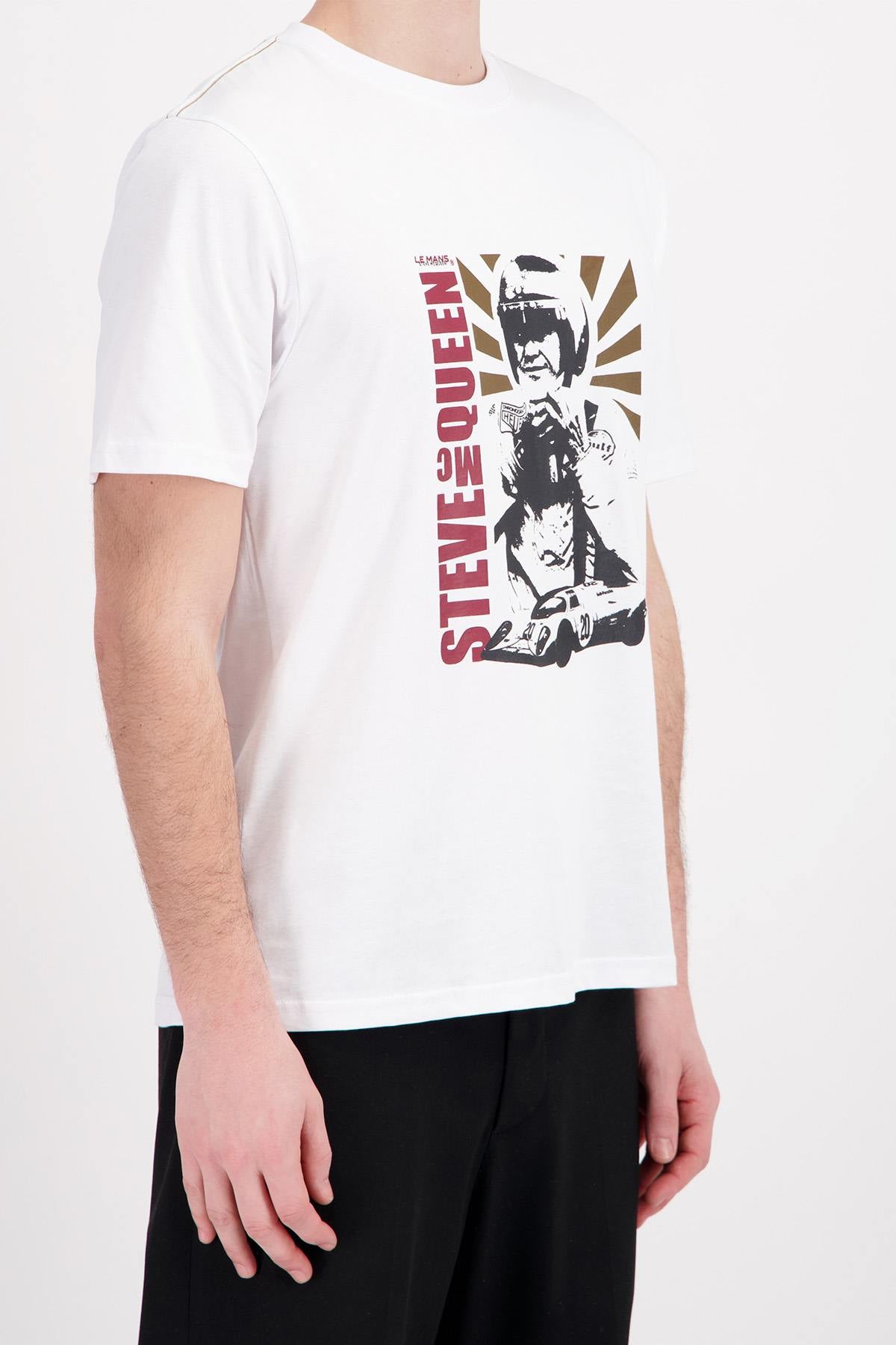 T-shirt con grafica bianca Steve McQueen - Image n°5