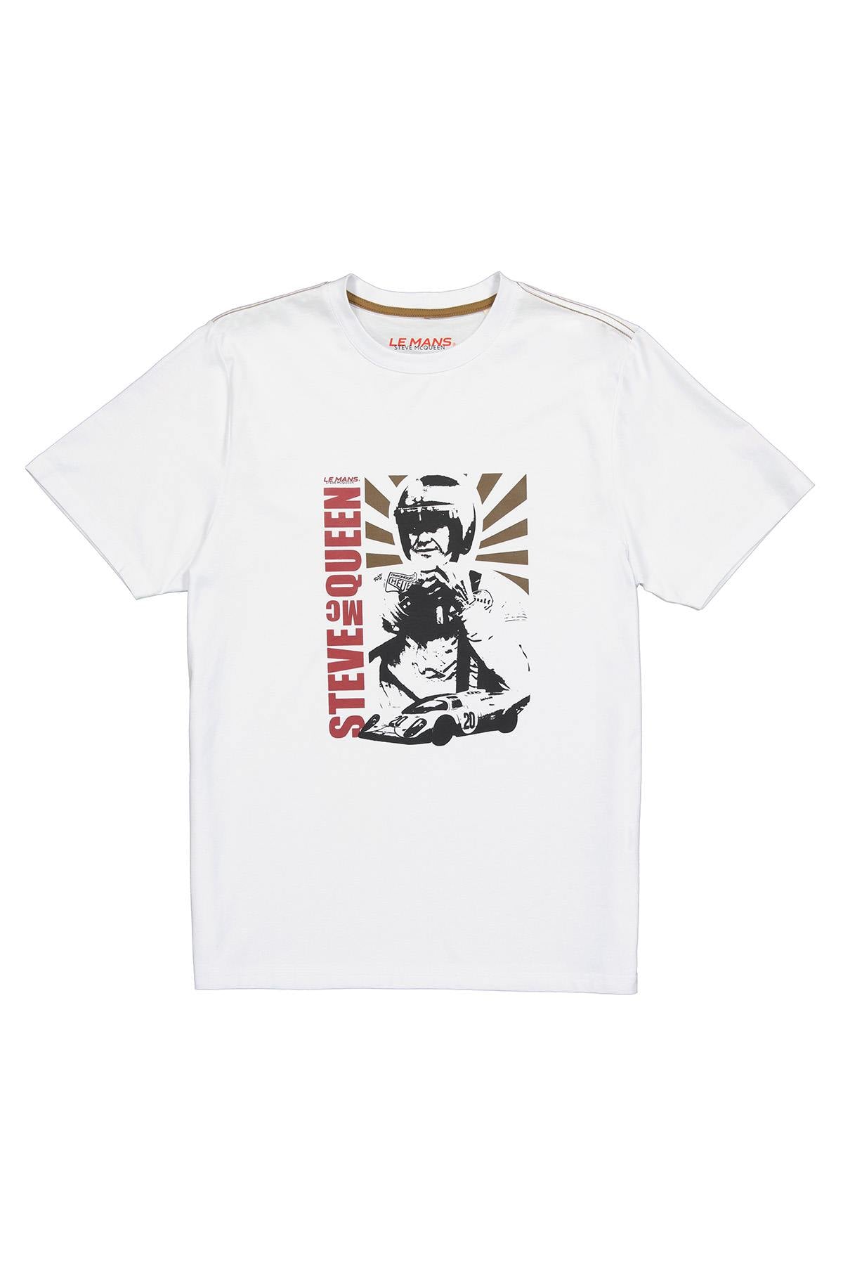 T-shirt con grafica bianca Steve McQueen - Image n°3