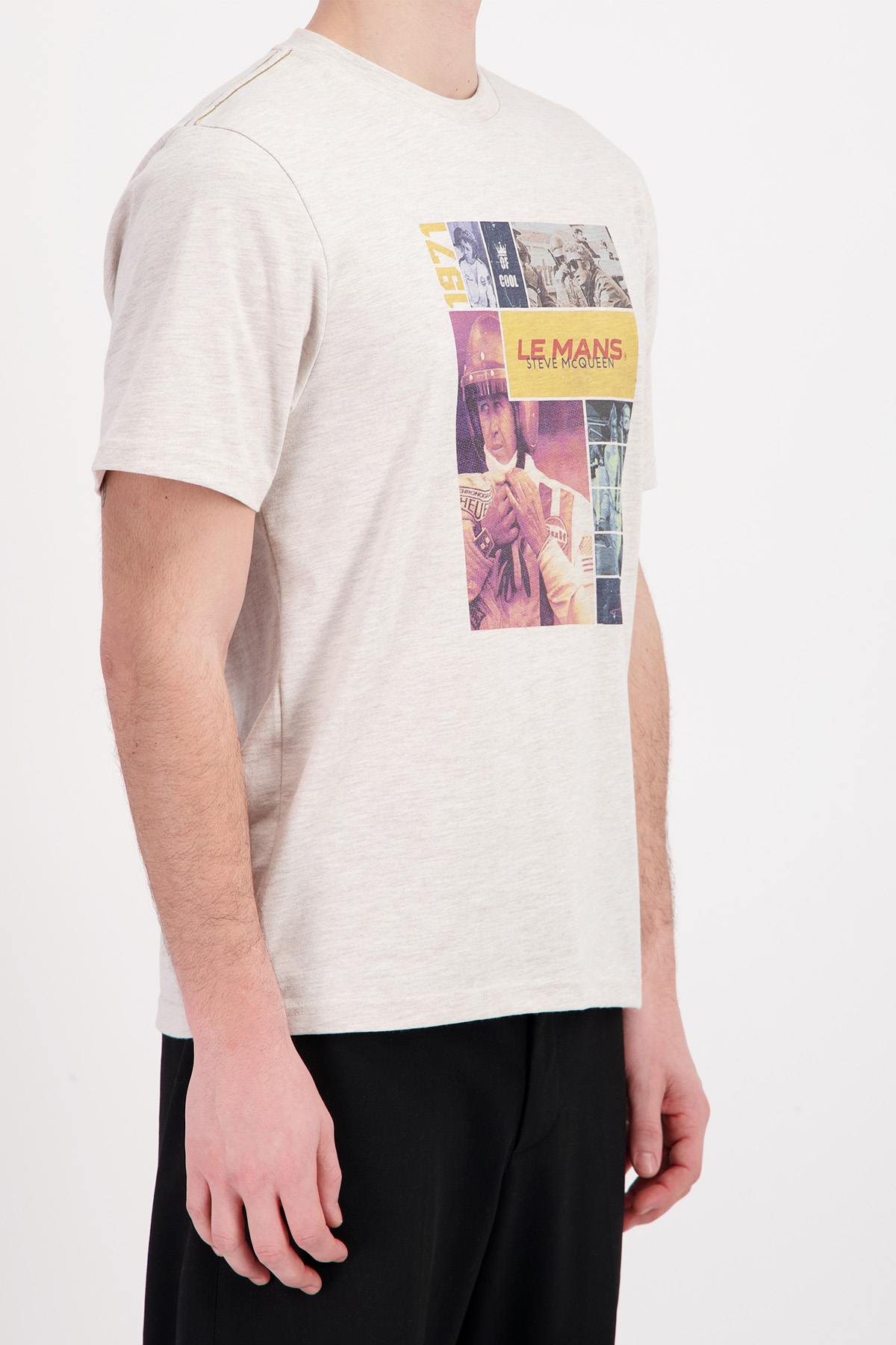 Steve McQueen Heather Sand Graphic T-Shirt - Image n°3