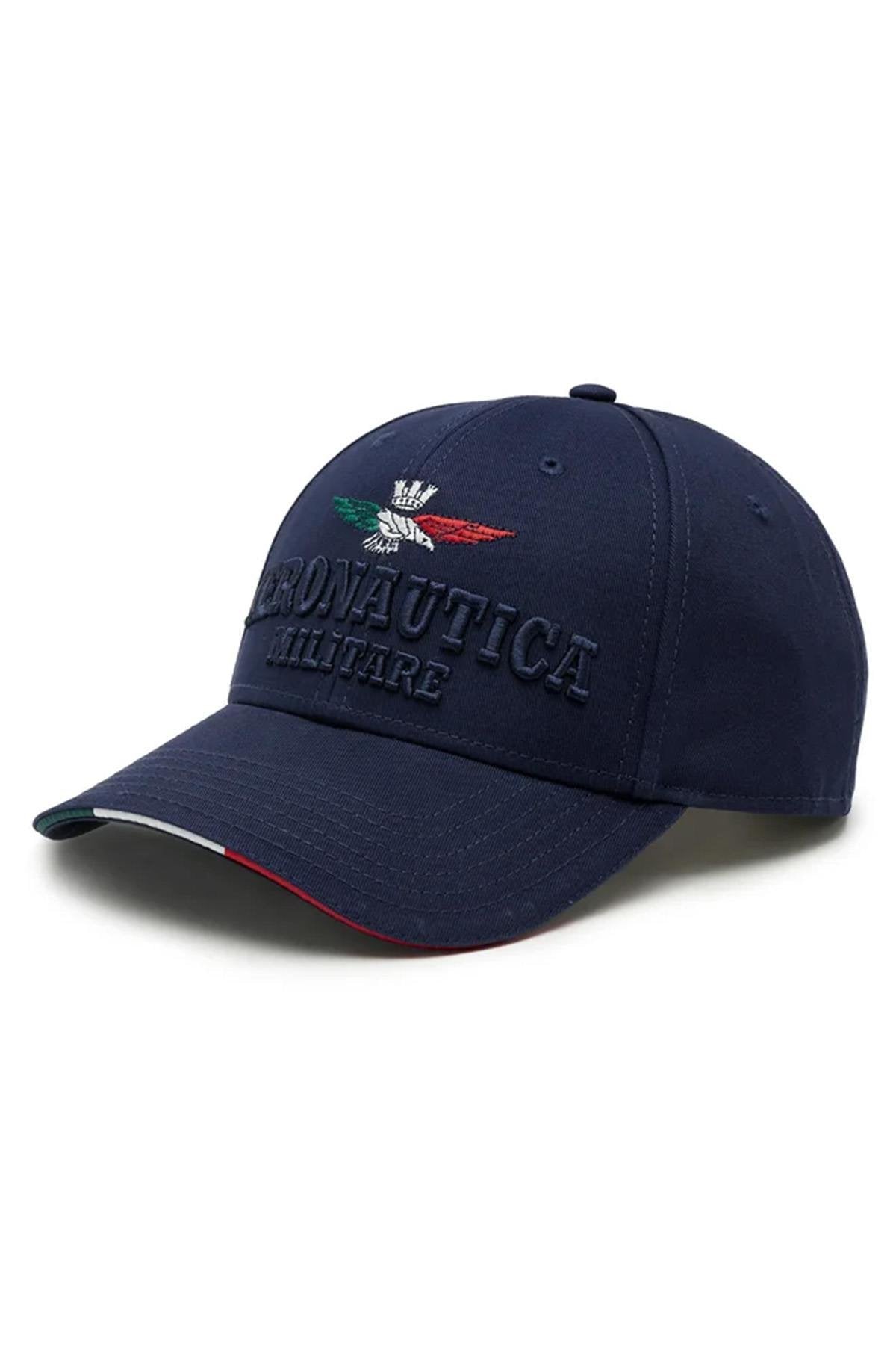 Aeronautica Navy Blue Polyester Cap - Image n°1