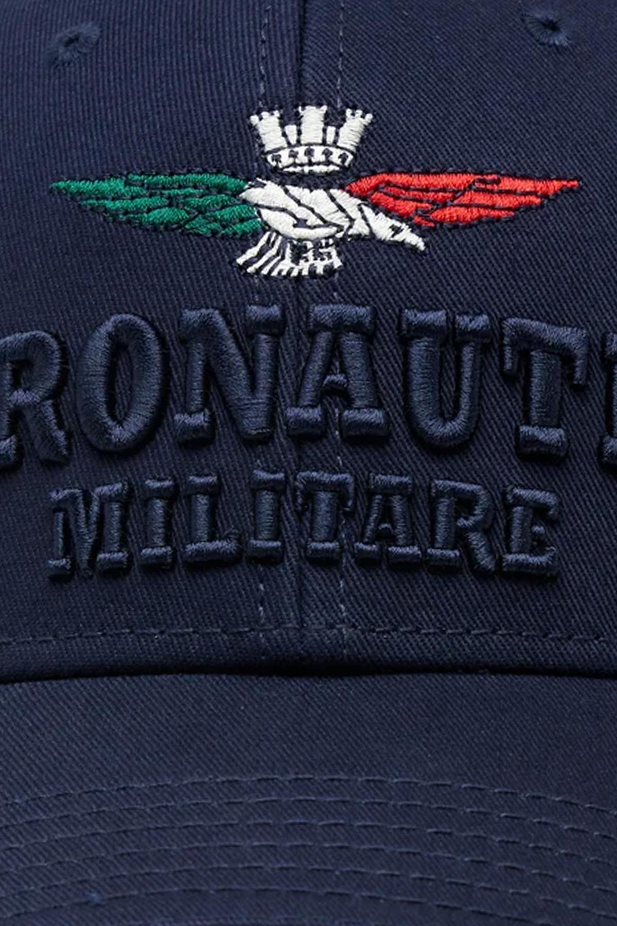 Aeronautica Navy Blue Polyester Cap - Image n°3