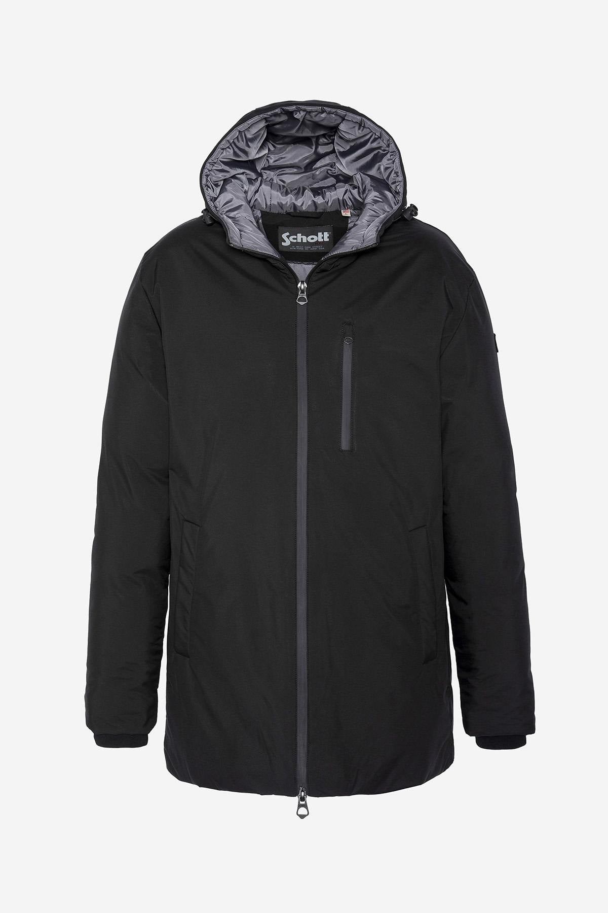 Long black parka for men - Image n°4