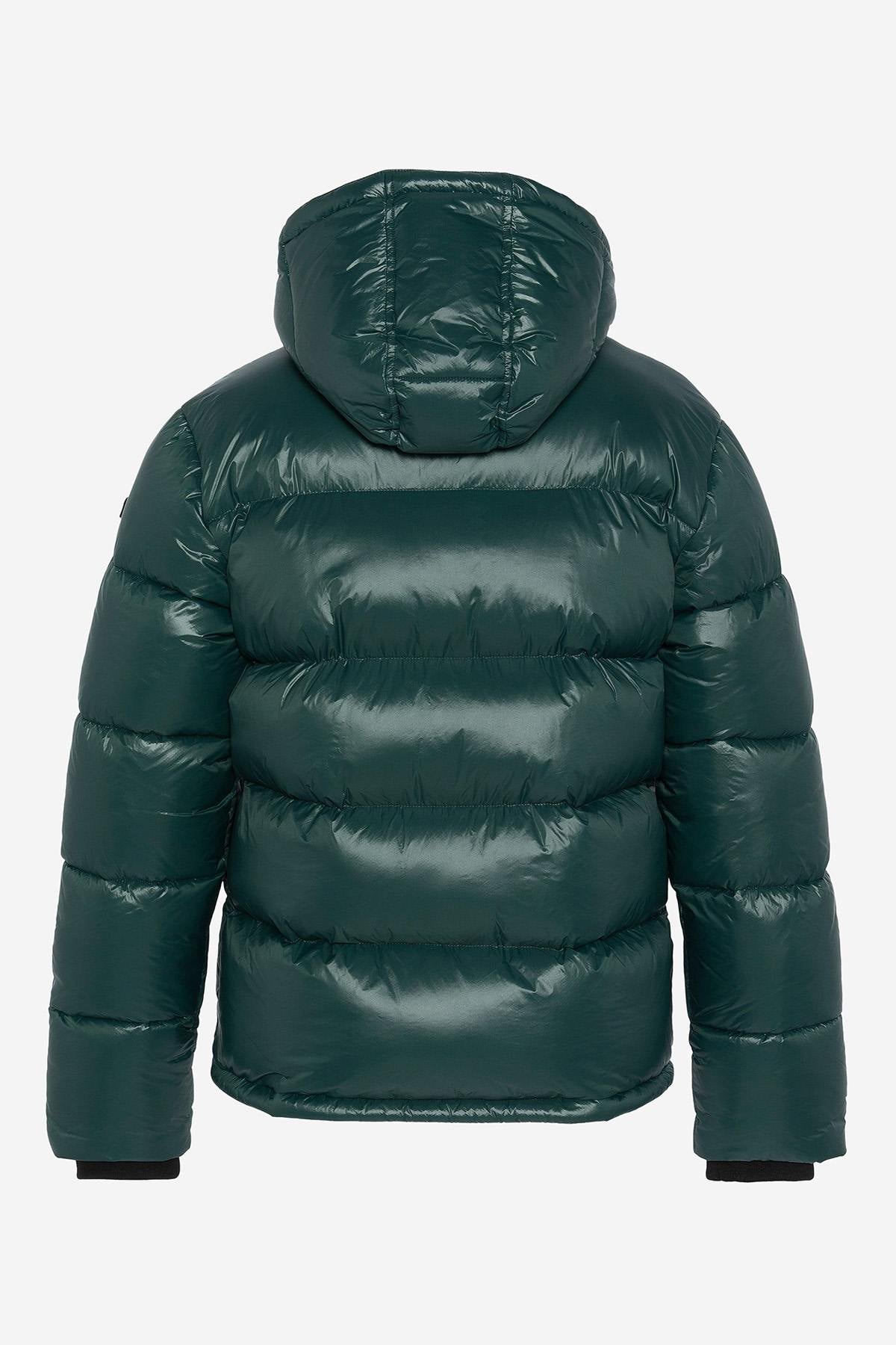 Forest Green Nylon Quilted Down Jacket - Image n°7