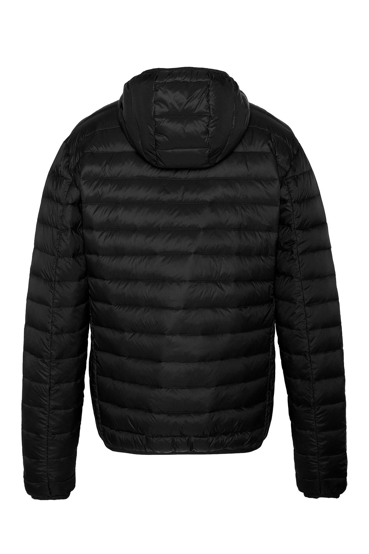 Black nylon quilted down jacket - Image n°2