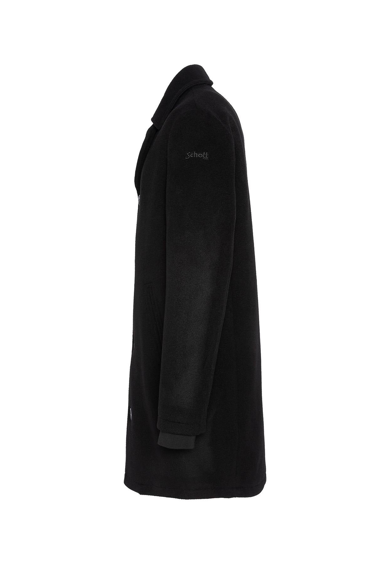 Black long buttoned coat - Image n°7