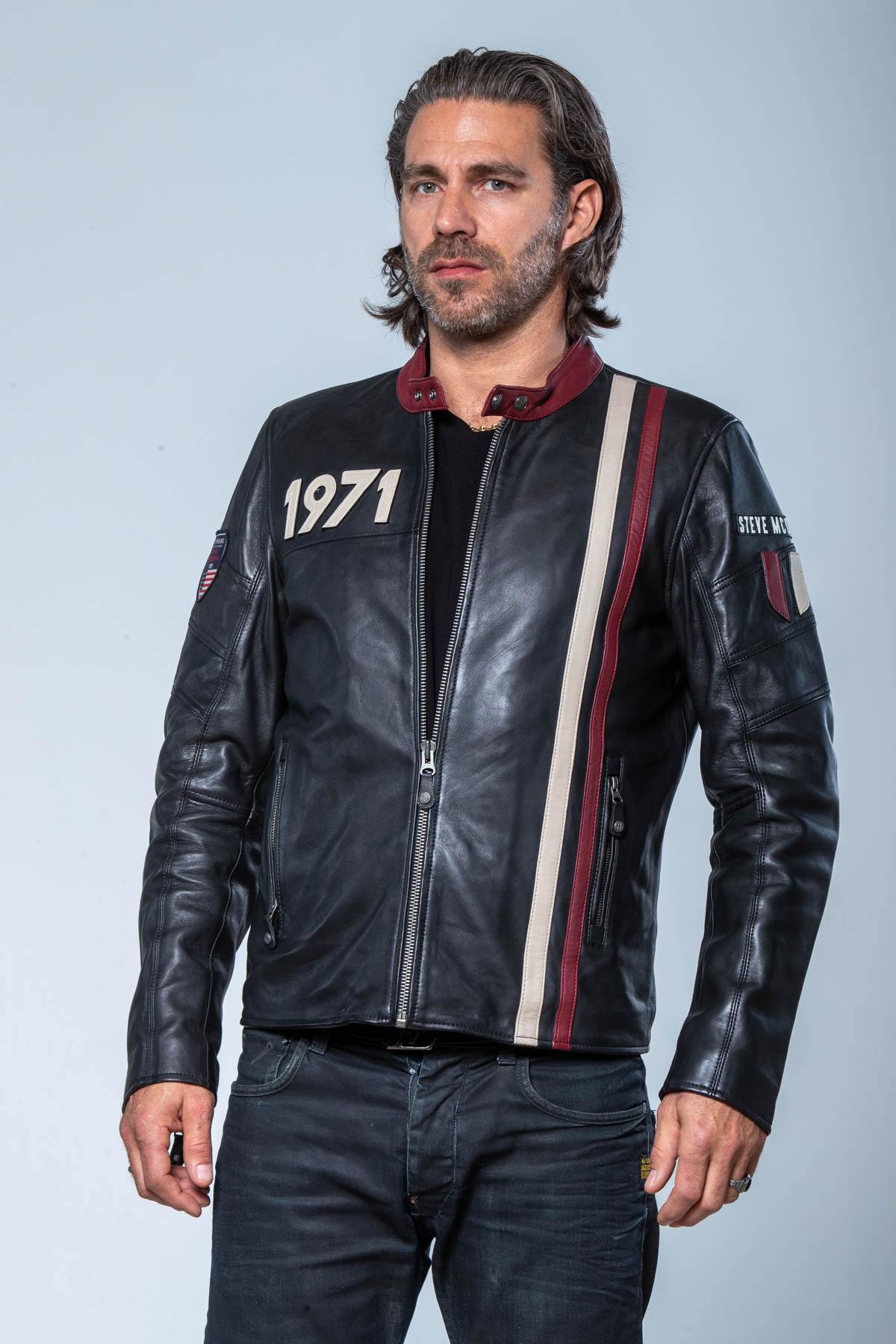 Steve McQueen black racing jacket - Image n°5