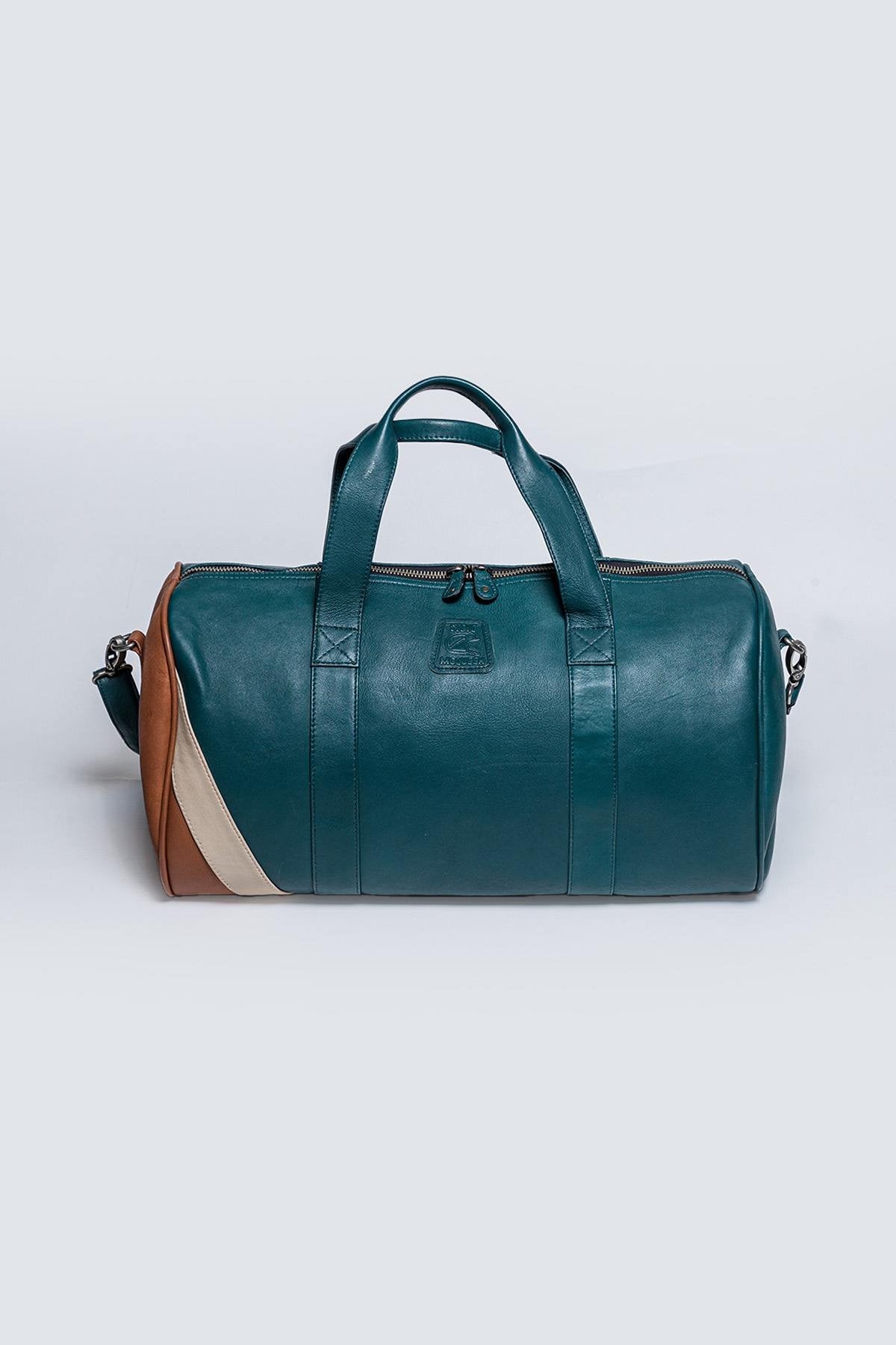 Steve McQueen blue genuine leather sports bag - Image n°3