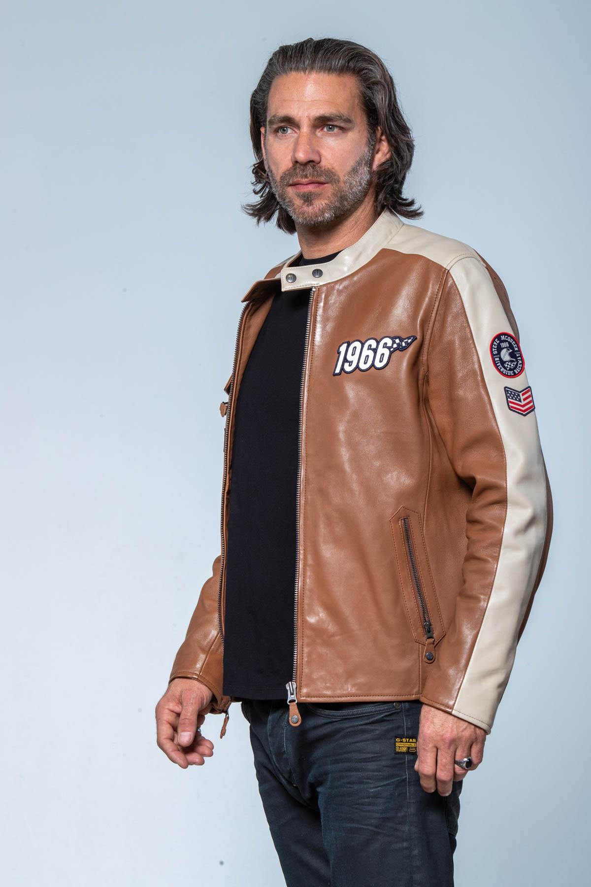 Steve McQueen 1966 vintage leather jacket - Image n°5