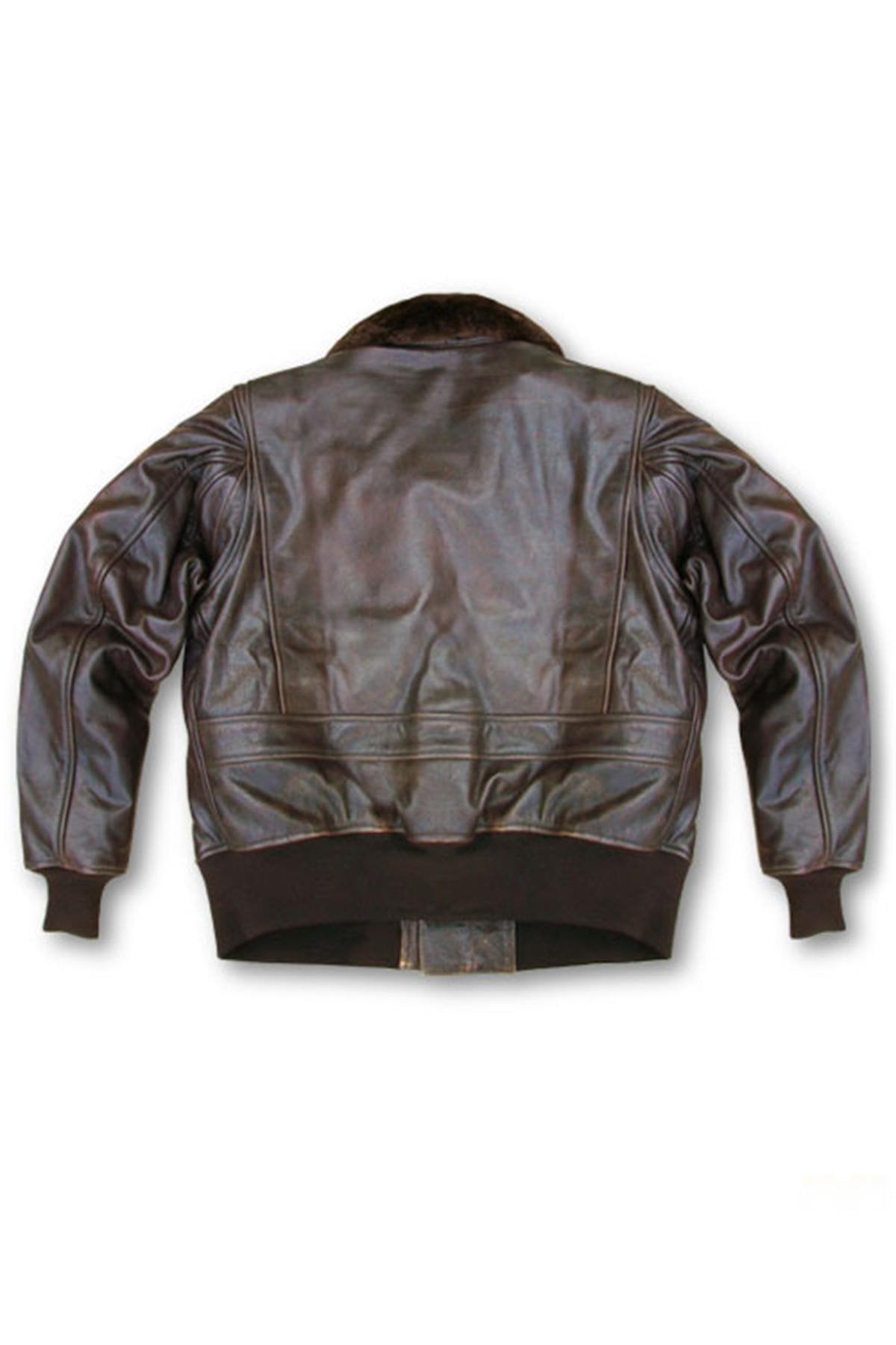 US Navy Pilots Leather Bomber Jacket - Image n°2